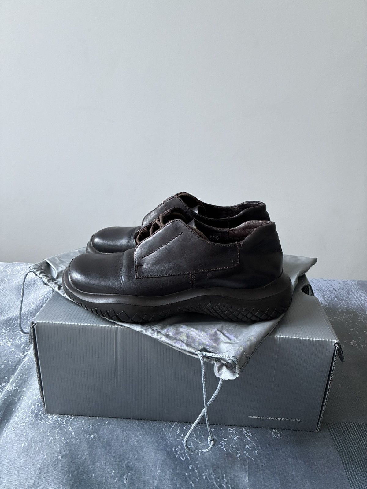 Prada FW1999 Prada Chunky Vibram Low Brown Leather Boots Size US 6.5 / IT 36.5 - 5 Thumbnail