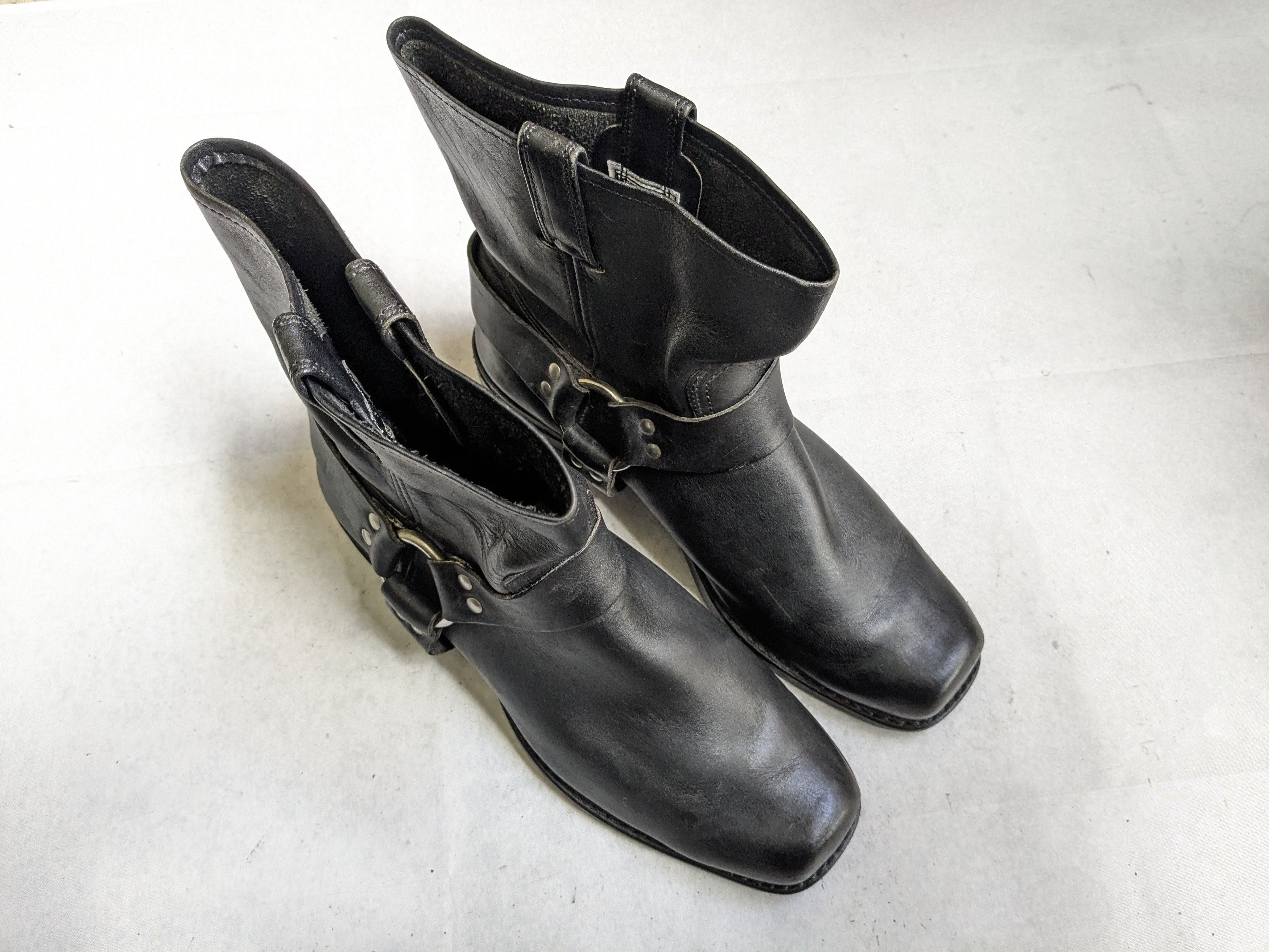 Frye Frye Harness Boots Black 13 M USA Leather Western Size US 13 / EU 46 - 2 Thumbnail