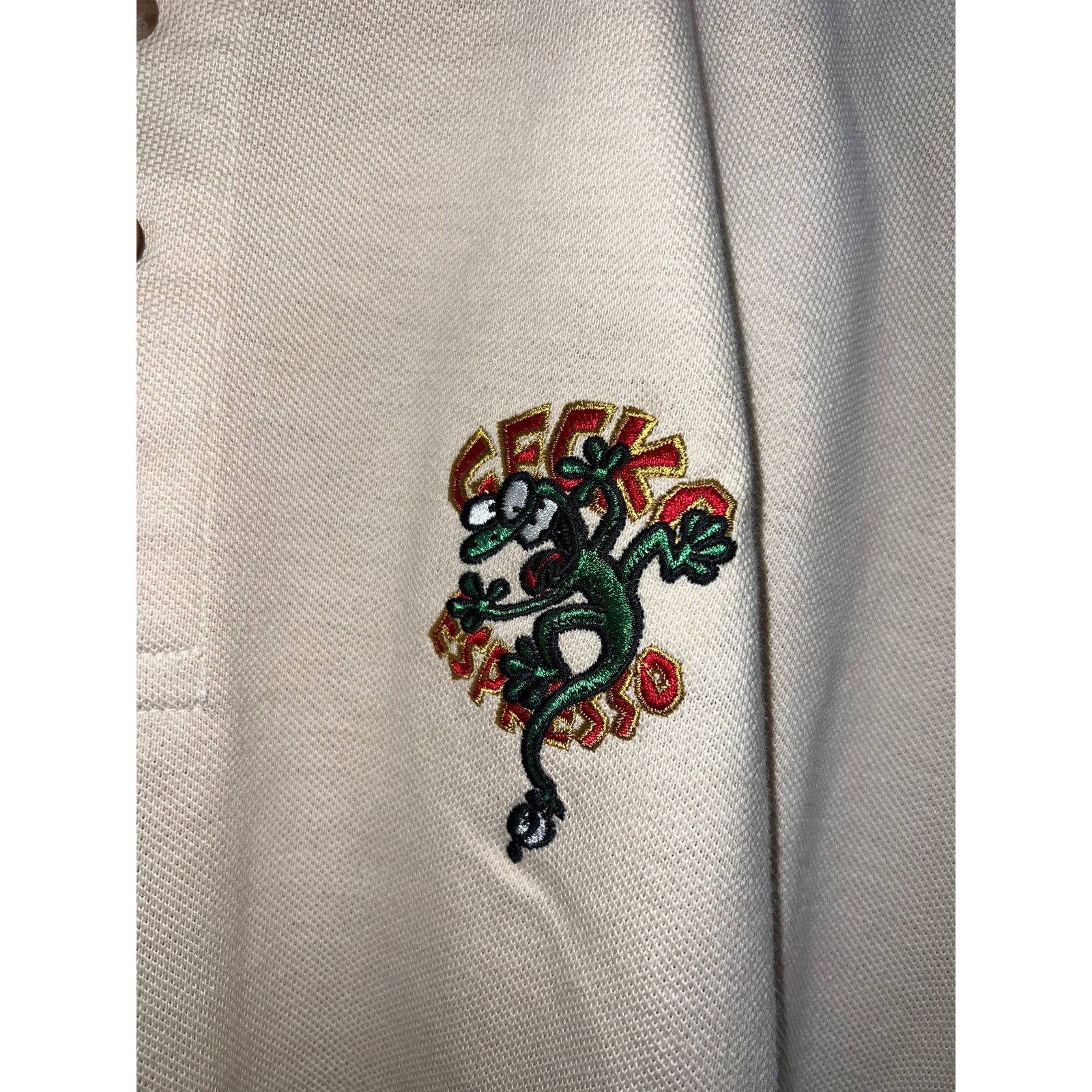 Vintage Vintage Crazy Shirts Polo Shirt Gecko Lizard Coffee Dyed Size US XL / EU 56 / 4 - 3 Thumbnail