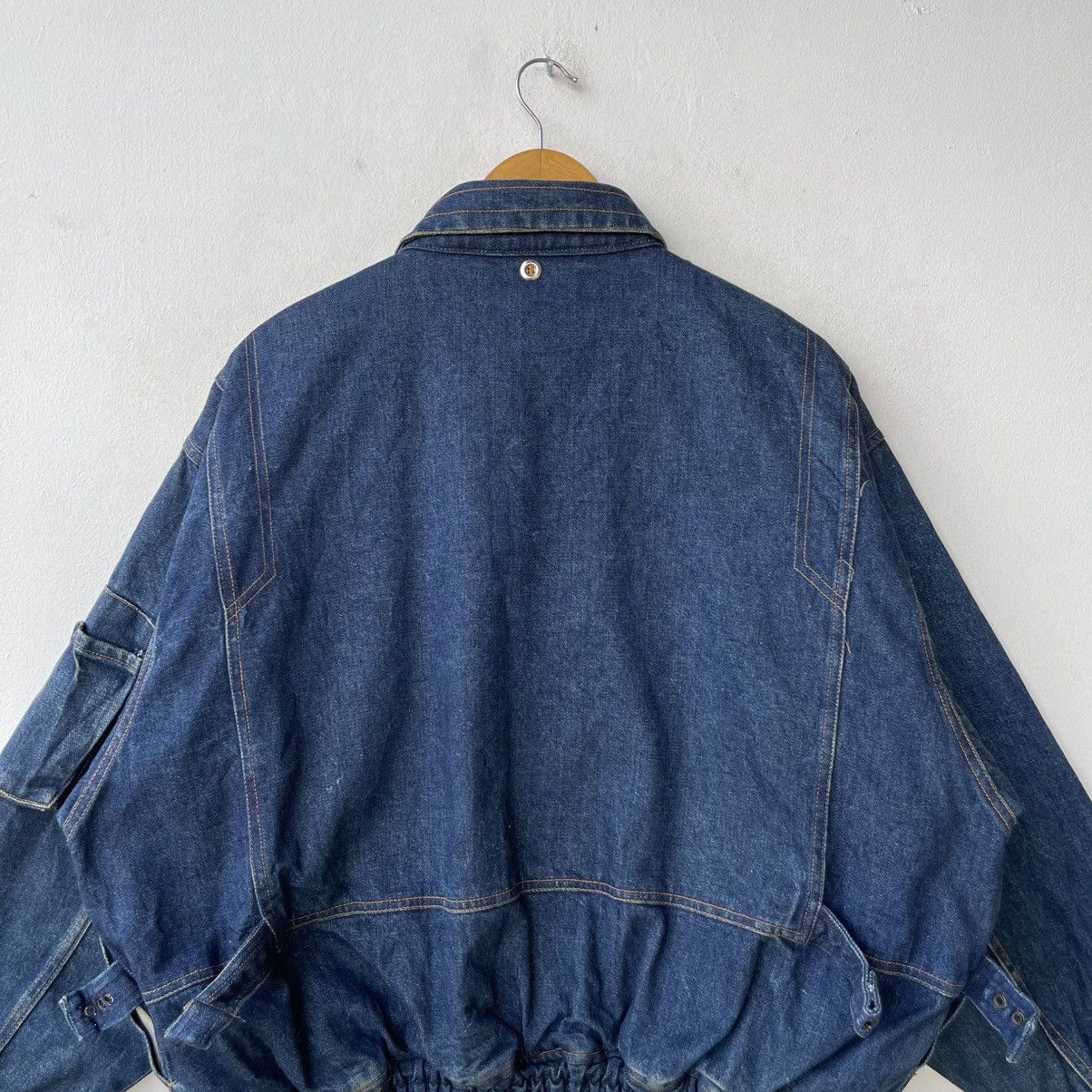Marithe + Francois Girbaud Vintage Japanese Denim Indigo Bomber Utility Jacket Size US L / EU 52-54 / 3 - 9 Thumbnail