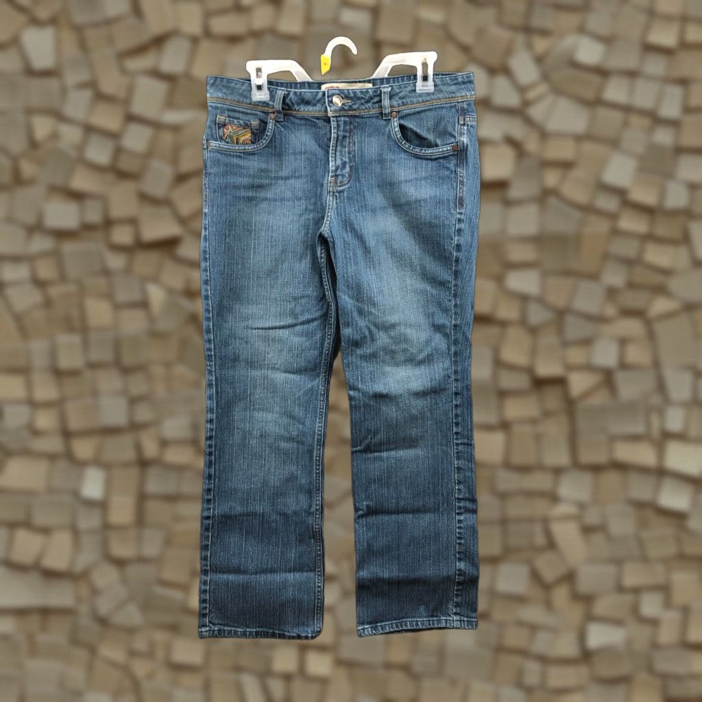 Route 66 Route 66 Jeans Womens 12 Mid Rise Dark Wash Blue Denim Straight Size 34" / US 12 / IT 48 - 1 Thumbnail