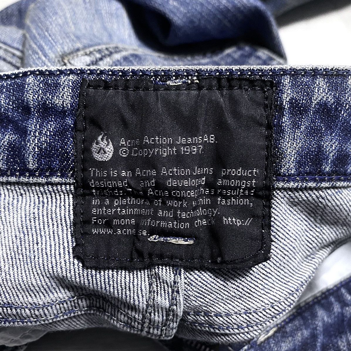 Acne Studios Vtg Acne Action Jeans Hep Pure Stonewash Fringed Denim AAJ Size 27" / US 4 / IT 40 - 17 Thumbnail
