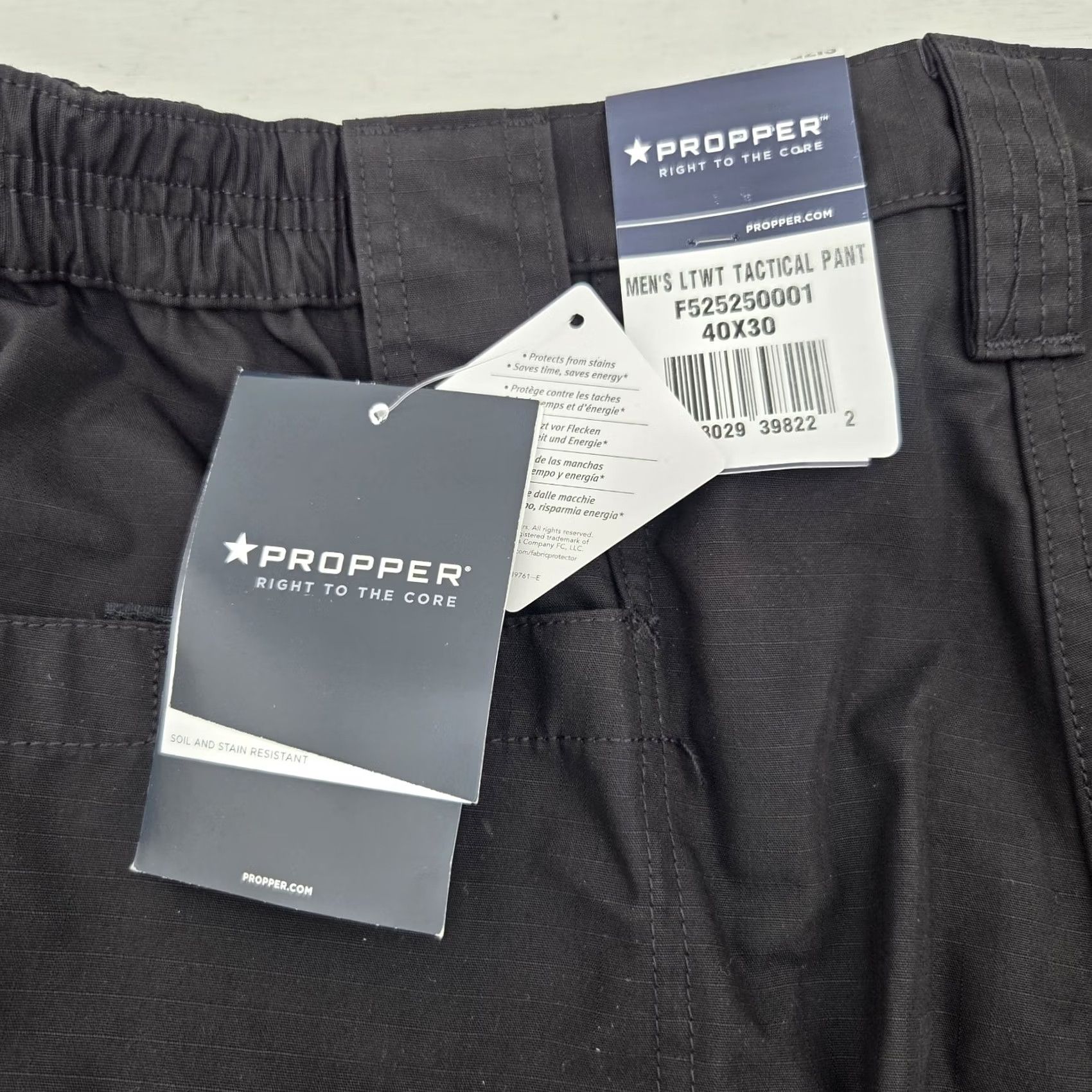 Propper PROPPER Mens Lightweight Canvas Tactical Cargo Pants 40X30 Black EUC Size US 40 / EU 56 - 2 Thumbnail