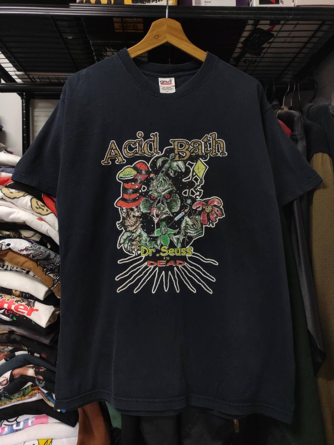 Band Tees Vtg 00's Acid Bath "Dr. Seuss is Dead" Single Promo T-Shirt Size US L / EU 52-54 / 3 - 2 Thumbnail