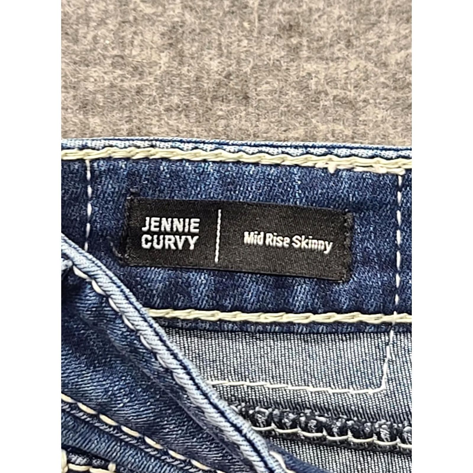 True Religion True Religion Jennie Big T Curvy Mid Rise Skinny Jeans Women 26x28 Blue Stretch Denim 5-Pocket Zipper Size 26" / US 2 / IT 38 - 4 Thumbnail