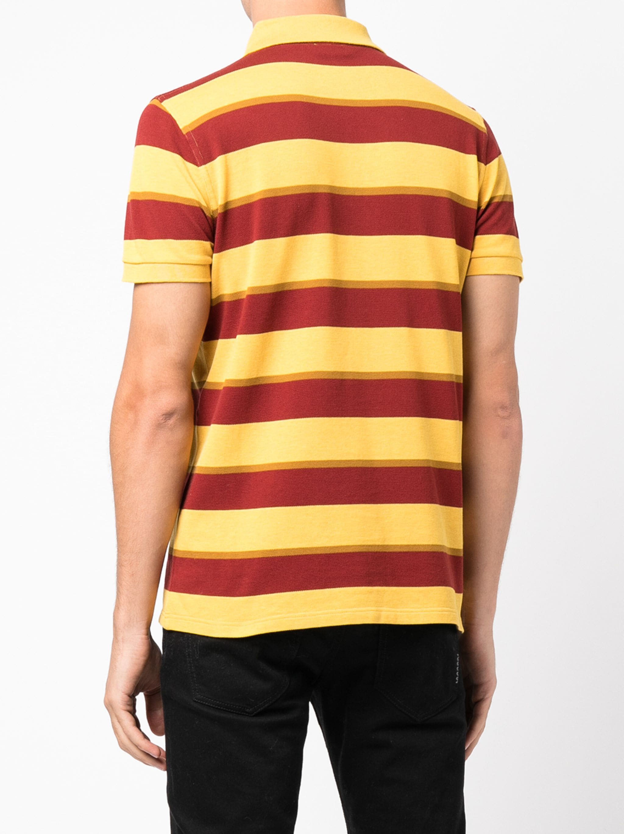 oc11z0524 Polo Shirt In Jersey in Yellow/Burgundy