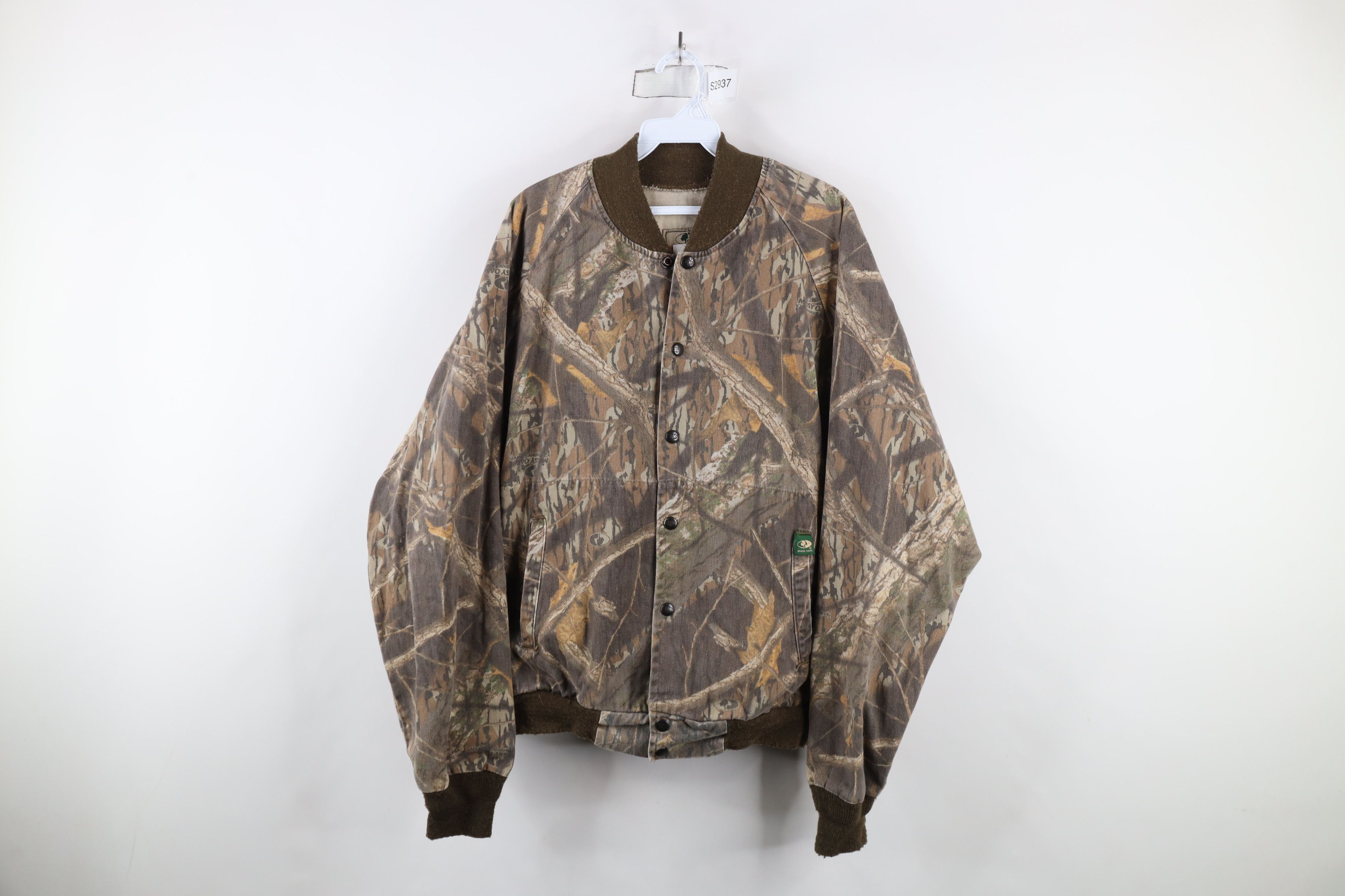 Mossy Oaks × Vintage Vintage 90s Mossy Oak Camouflage Twill Bomber Jacket USA Size US XL / EU 56 / 4 - 1 Thumbnail