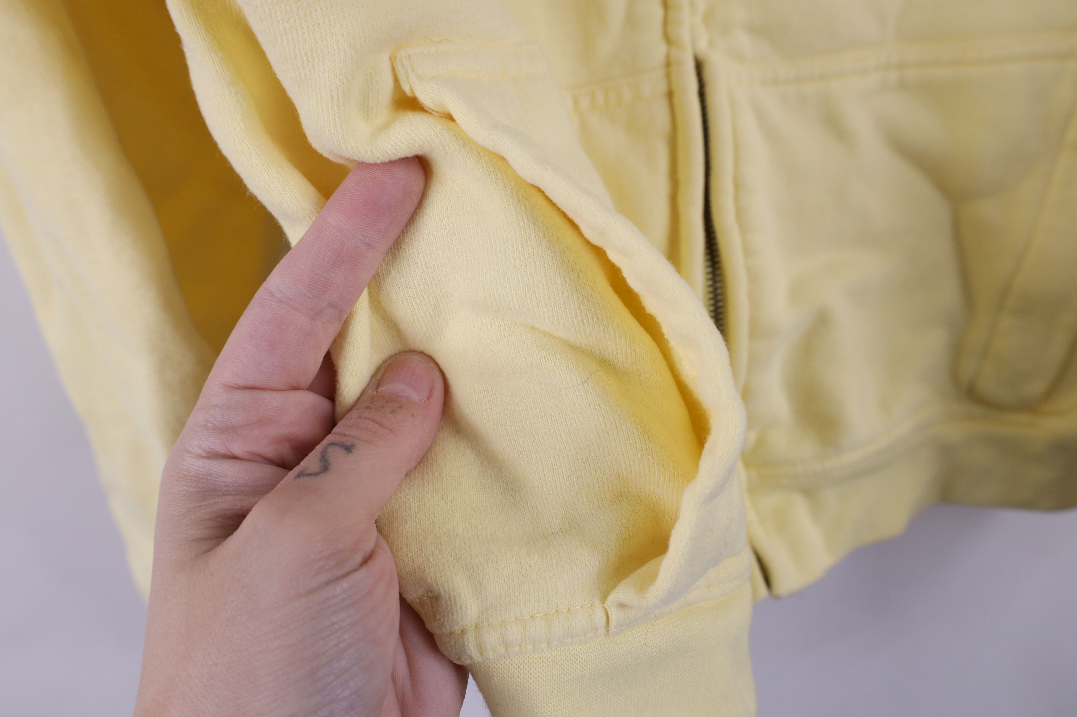 Vintage Vintage 90s Notre Dame University Full Zip Hoodie Yellow Size S / US 4 / IT 40 - 7 Thumbnail