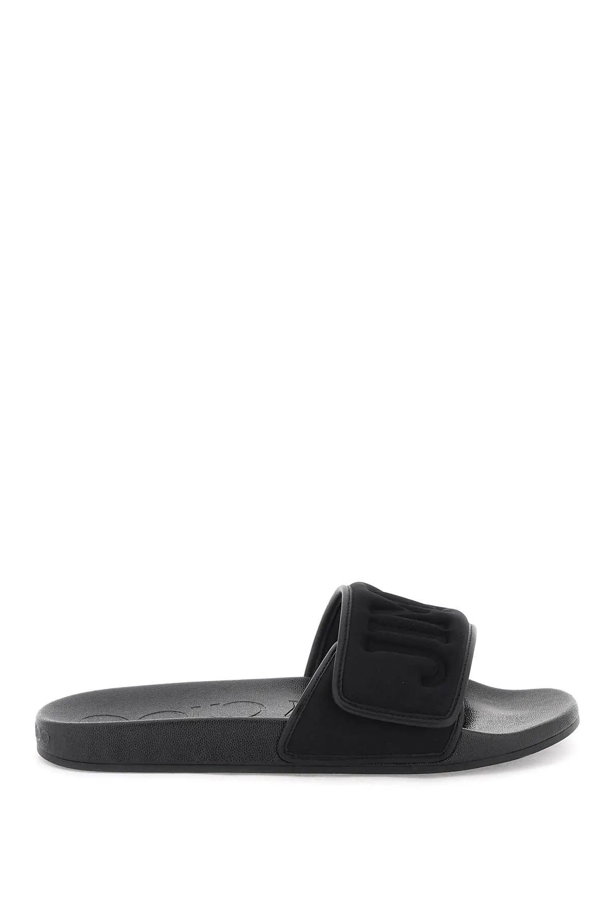 image of Jimmy Choo O1S22I1N0124 Logo Slides In Black, Men's