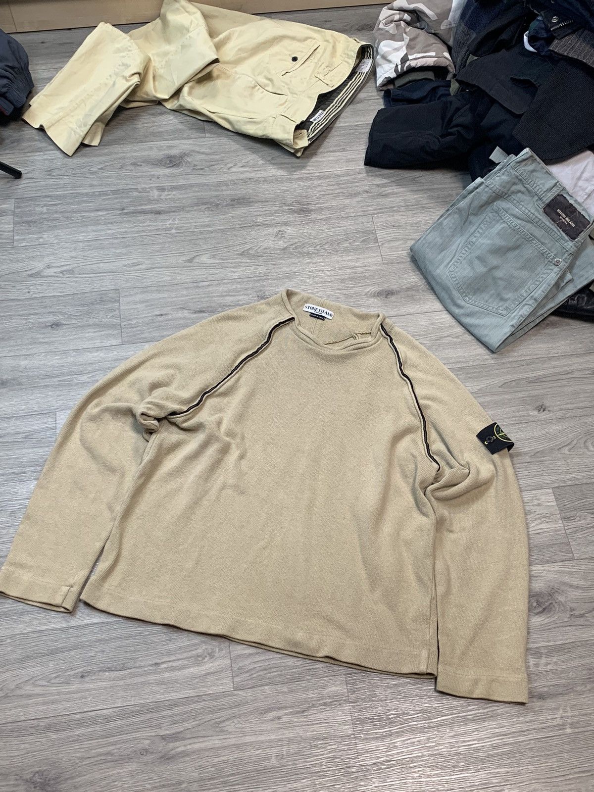 Stone Island × Vintage SS04 STONE ISLAND YELLOW CREWNECK SWEATSHIRT Size US M / EU 48-50 / 2 - 5 Thumbnail