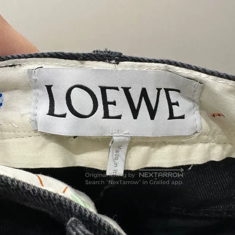Loewe Loewe Slogan leather patch embroidered denim Size 42" / US 20 - 3 Thumbnail