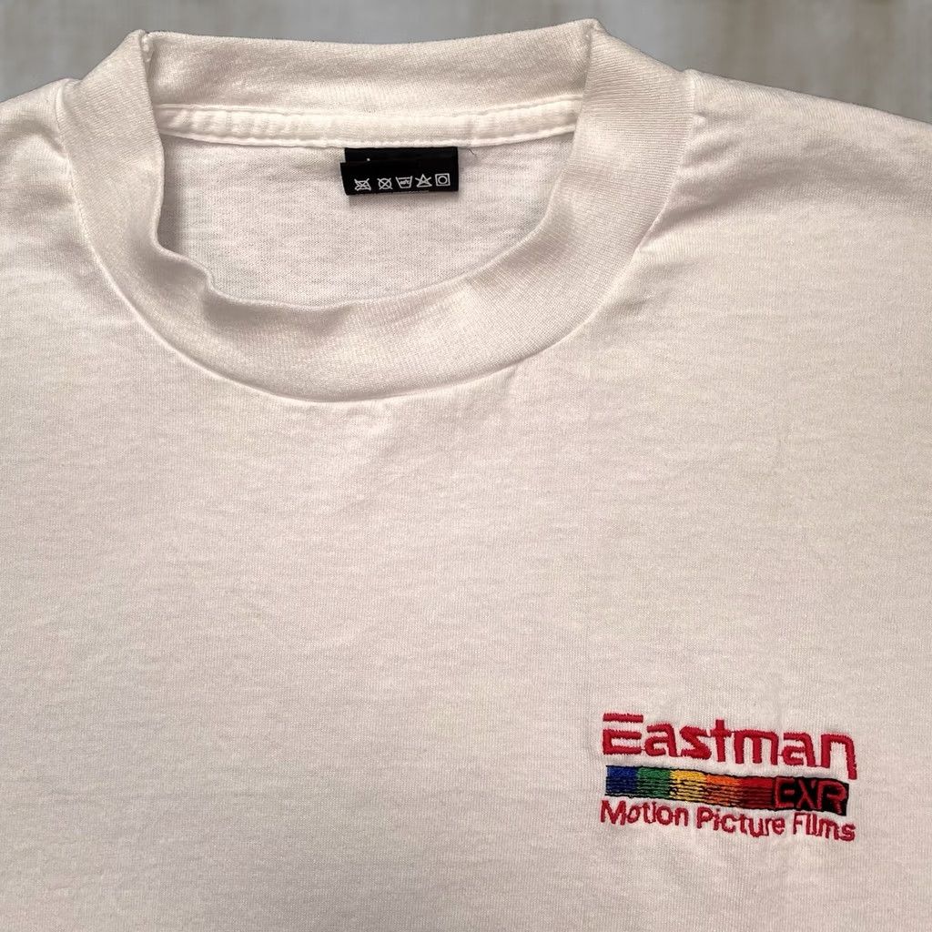 Vintage VINTAGE Eastman Motion Picture Shirt Men’s Large Kodak Film Industry White Embroidered T-Shirt Mens L Size US L / EU 52-54 / 3 - 1 Thumbnail