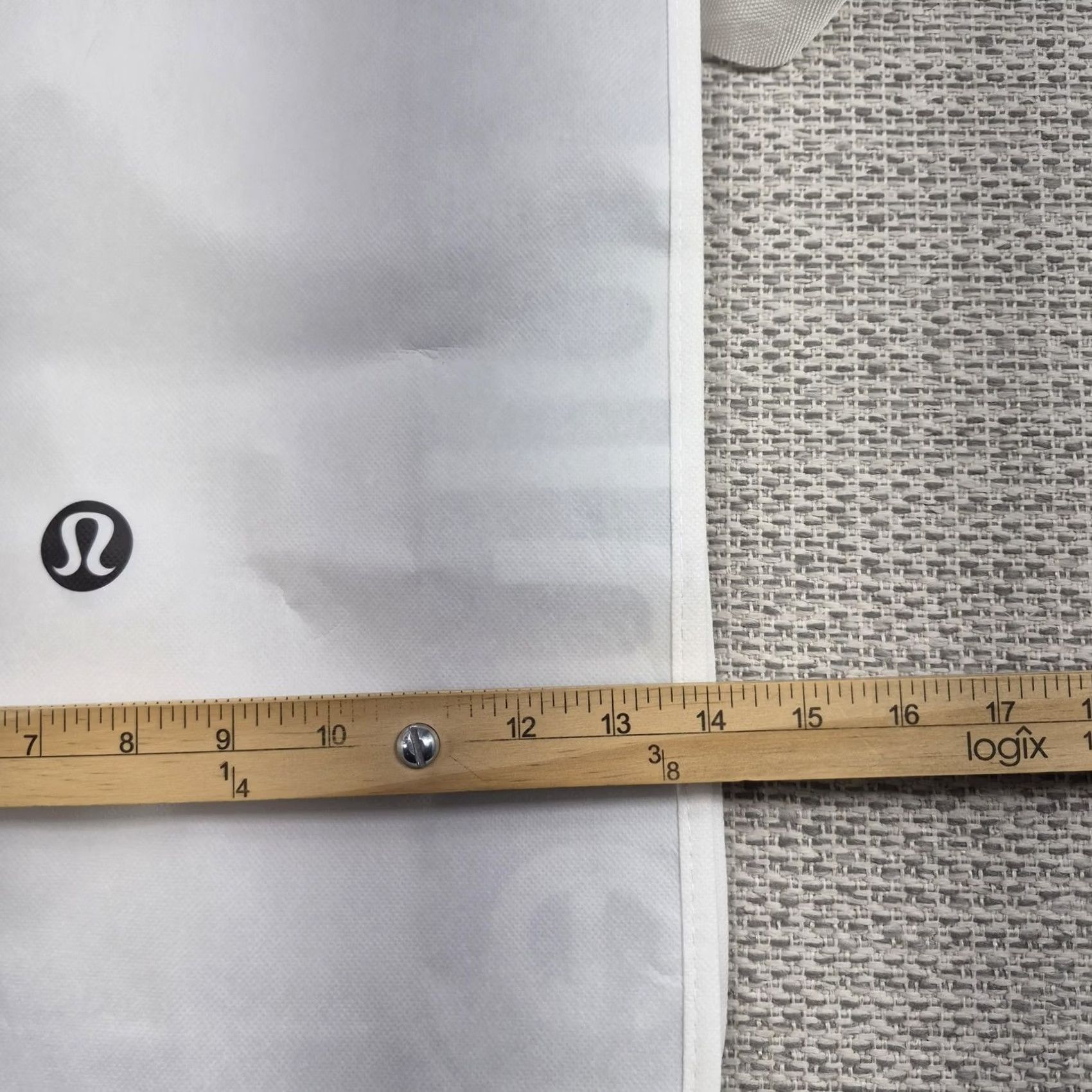 Lululemon Lululemon Tote Bag Womens Large White Recycled Polypropylene Shopper Logo Purse Size ONE SIZE - 6 Thumbnail