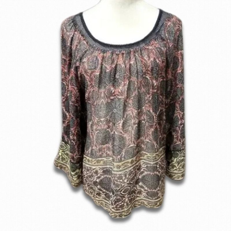 Other Plenty by Tracy Reese Tunic Top Long Sleeve Floral Multi PS Size S / US 4 / IT 40 - 1 Thumbnail
