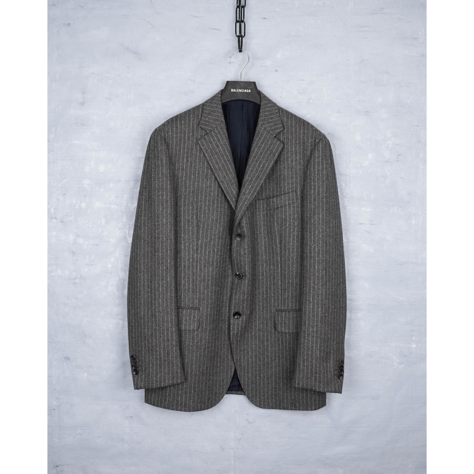 Boglioli Vintage boglioli classic gray pinstripe wool blazer jacket Size US L / EU 52-54 / 3 - 1 Thumbnail