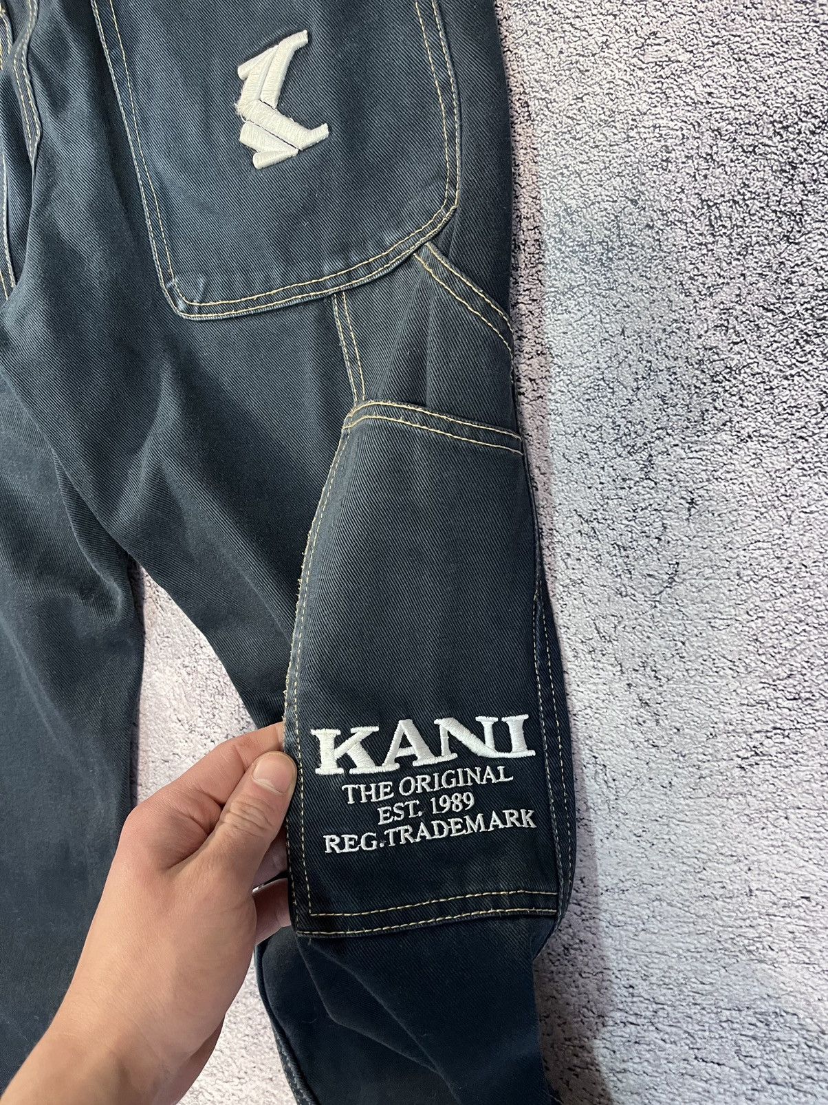 Karl Kani Karl Kani Mens Jeans Denim Cargo Big Logo Blue Vintage SizeS Size US 30 / EU 46 - 9 Thumbnail