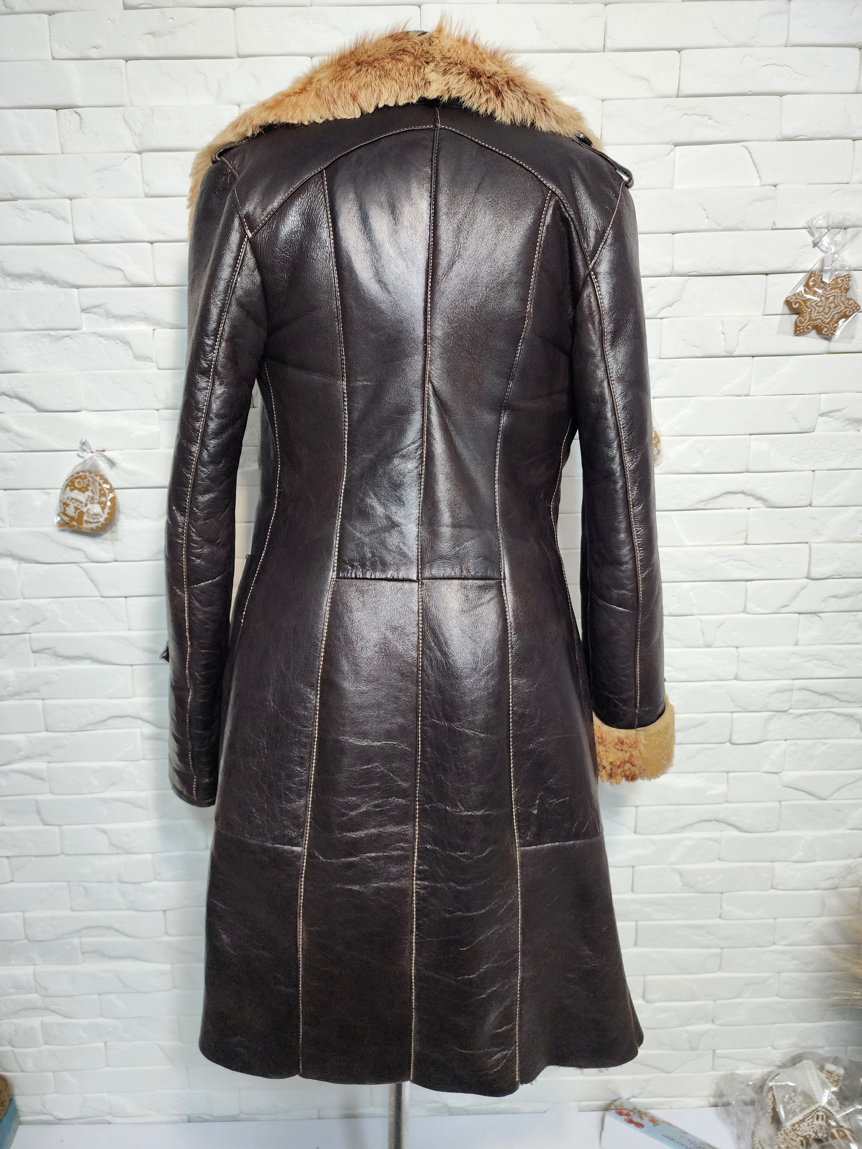 Furla Brown Goat Fur Sheepskin Coat: Women's Winter Coat Size S / US 4 / IT 40 - 4 Thumbnail