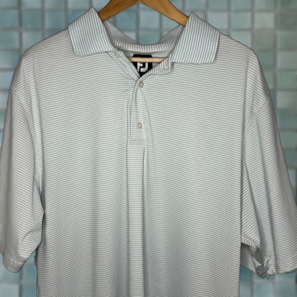 Footjoy FootJoy Polo Shirt Men L Multicolor Striped Golf Seaview Approximate flat lay Measurements Long Sleeve? (note: avoid adding) Size US L / EU 52-54 / 3 - 1 Thumbnail