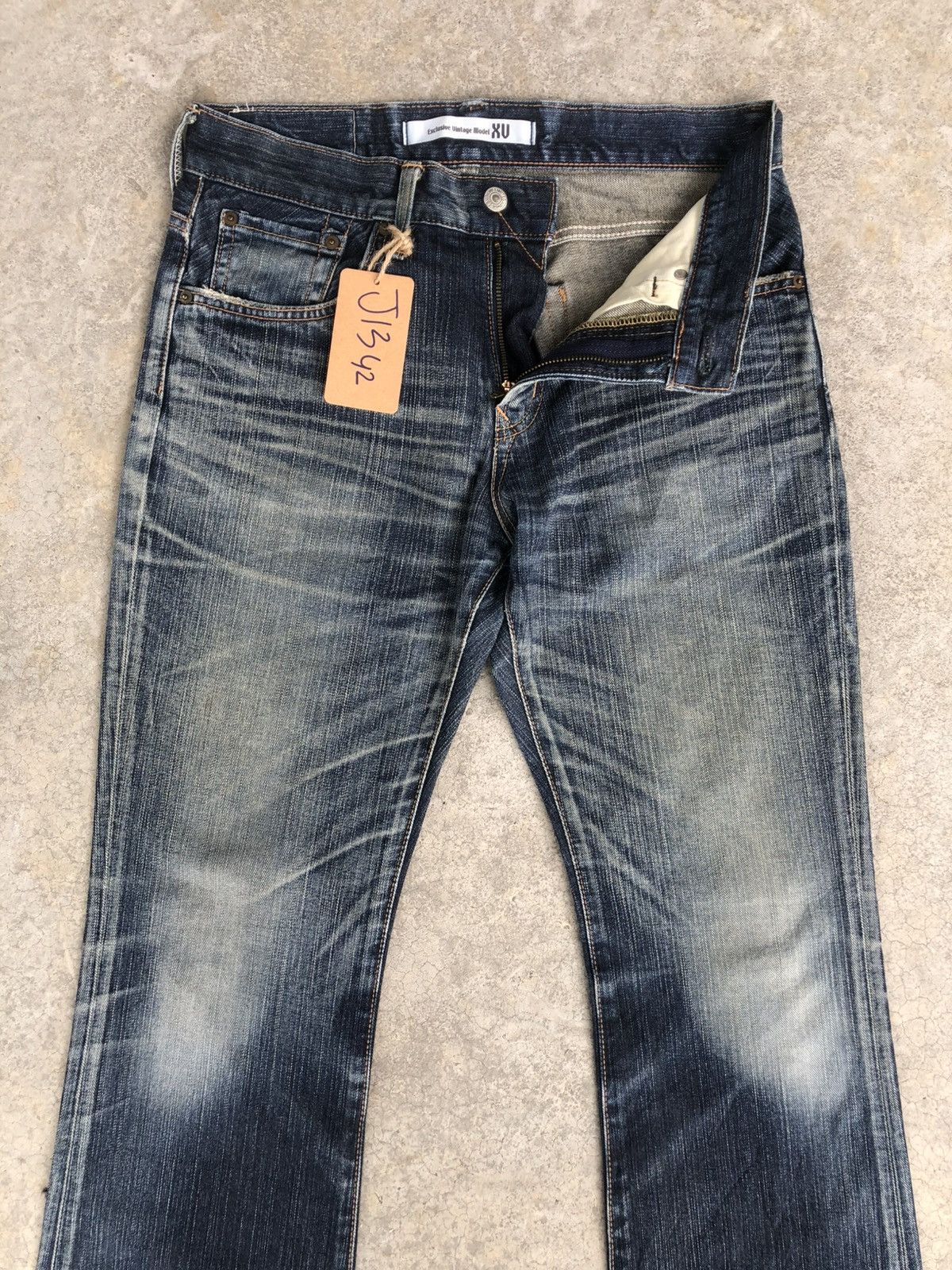 Le Grande Bleu (L.G.B.) Edwin XV Flared Jeans Bootcut Distressed Jeans Size US 31 - 3 Thumbnail