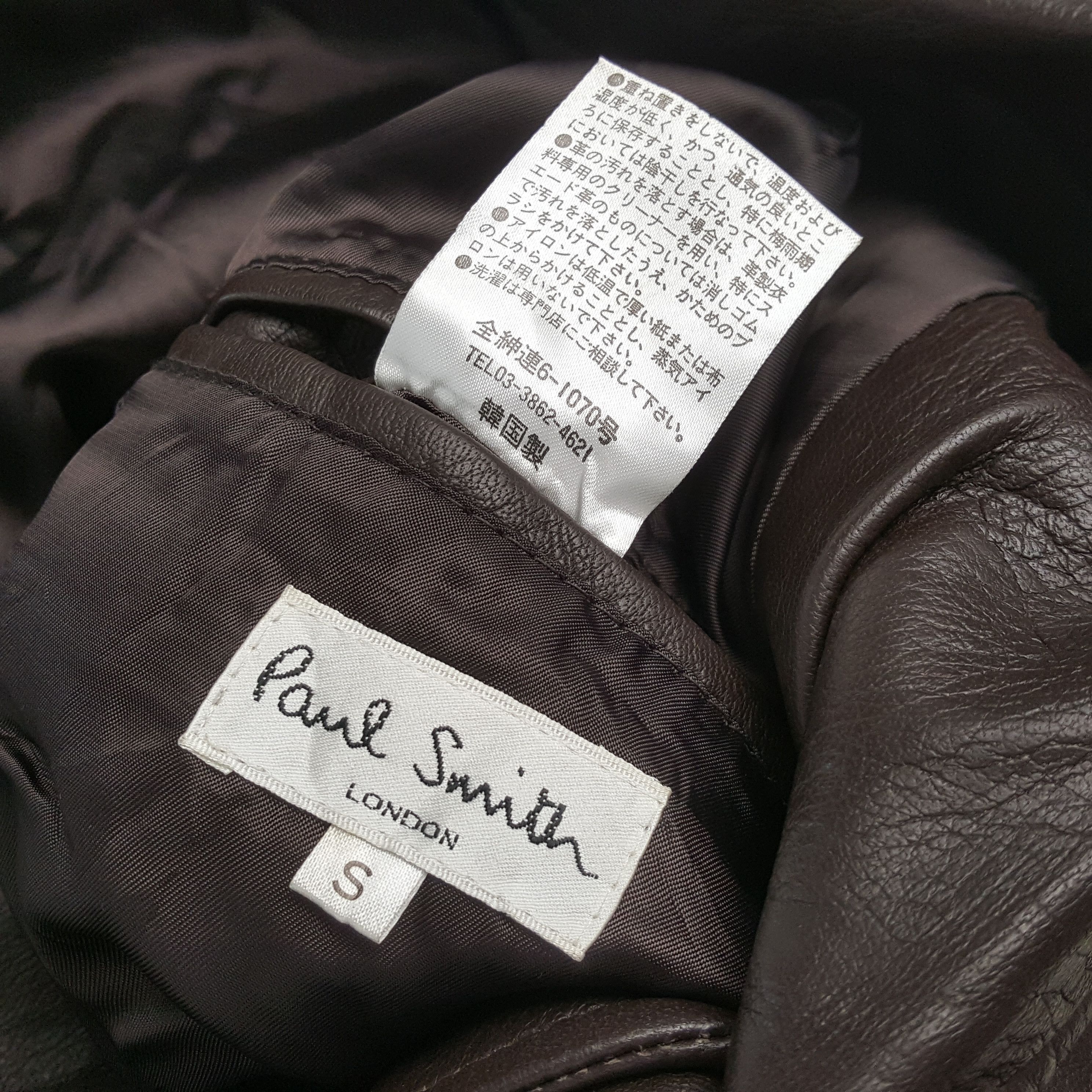 Paul Smith × Vintage Vintage PAUL SMITH Fashion Brand Leather Blazer Size 36S - 8 Thumbnail