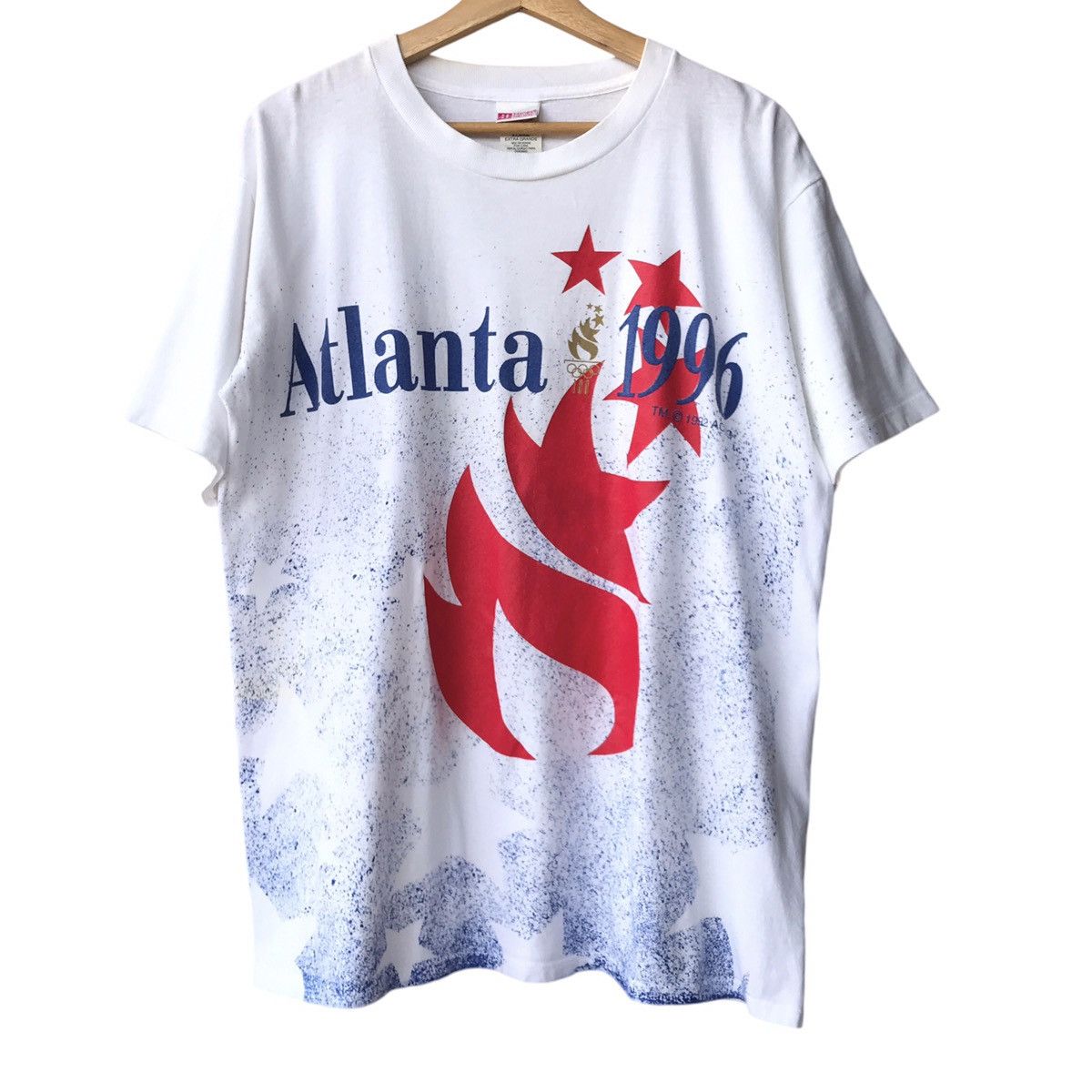 Hanes × USA Olympics × Vintage Olympic USA Atlanta 1996 90s Hanes Big Print Promo Tee Size US XL / EU 56 / 4 - 1 Thumbnail