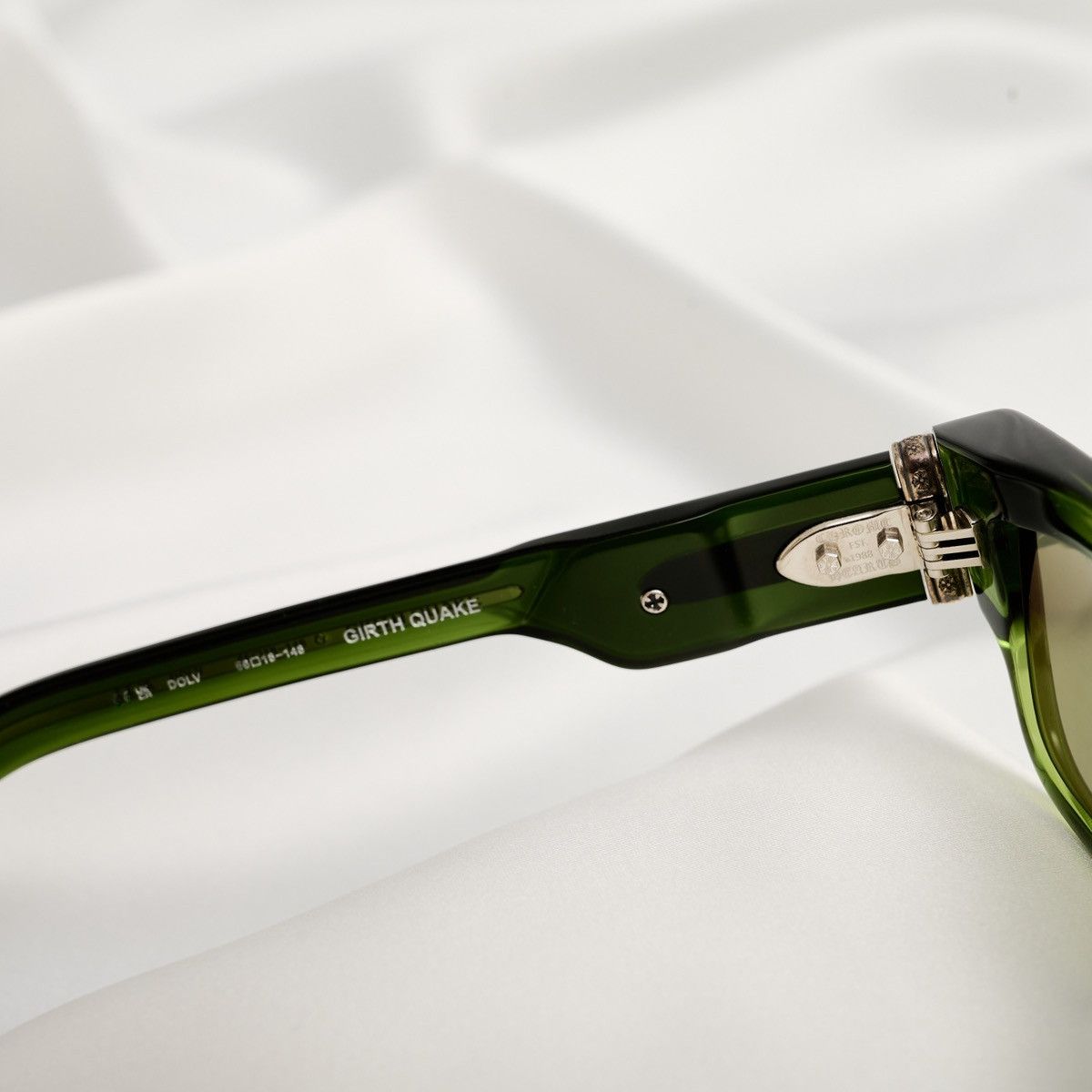 Chrome Hearts CHROME HEARTS GIRTH QUAKE DARK OLIVE SUNGLASSES Size ONE SIZE - 5 Thumbnail