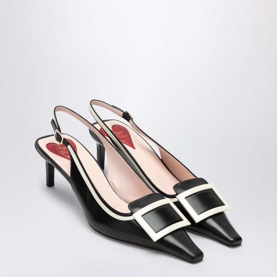 Roger Vivier o1d2blof0924 Leather Slingback Décolleté in Multicolor Size US 8.5 / IT 38.5 - 2 Thumbnail