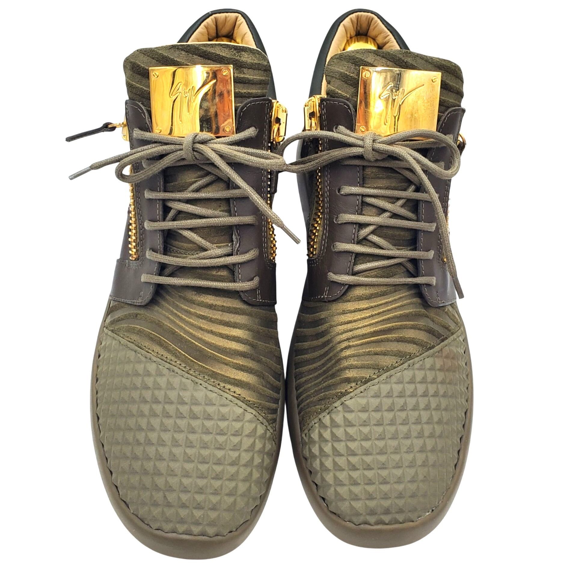 Other Italy Giuseppe Zanotti Pyramid Mens size 13 Green Leather Su Size US 13 / EU 46 - 2 Thumbnail