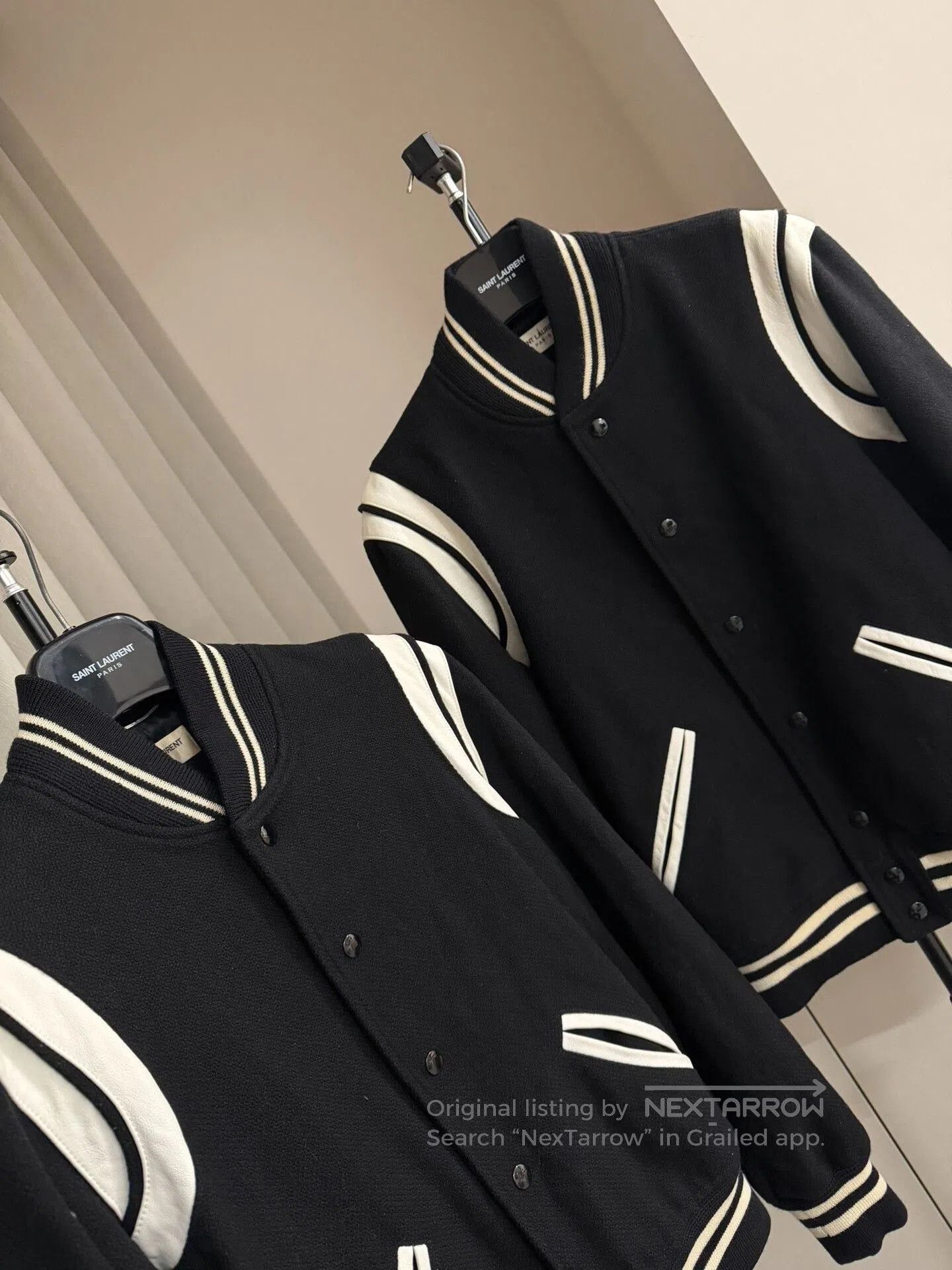 Saint Laurent Paris Saint Laurent Black and White Teddy Jacket. Size US M / EU 48-50 / 2 - 2 Thumbnail