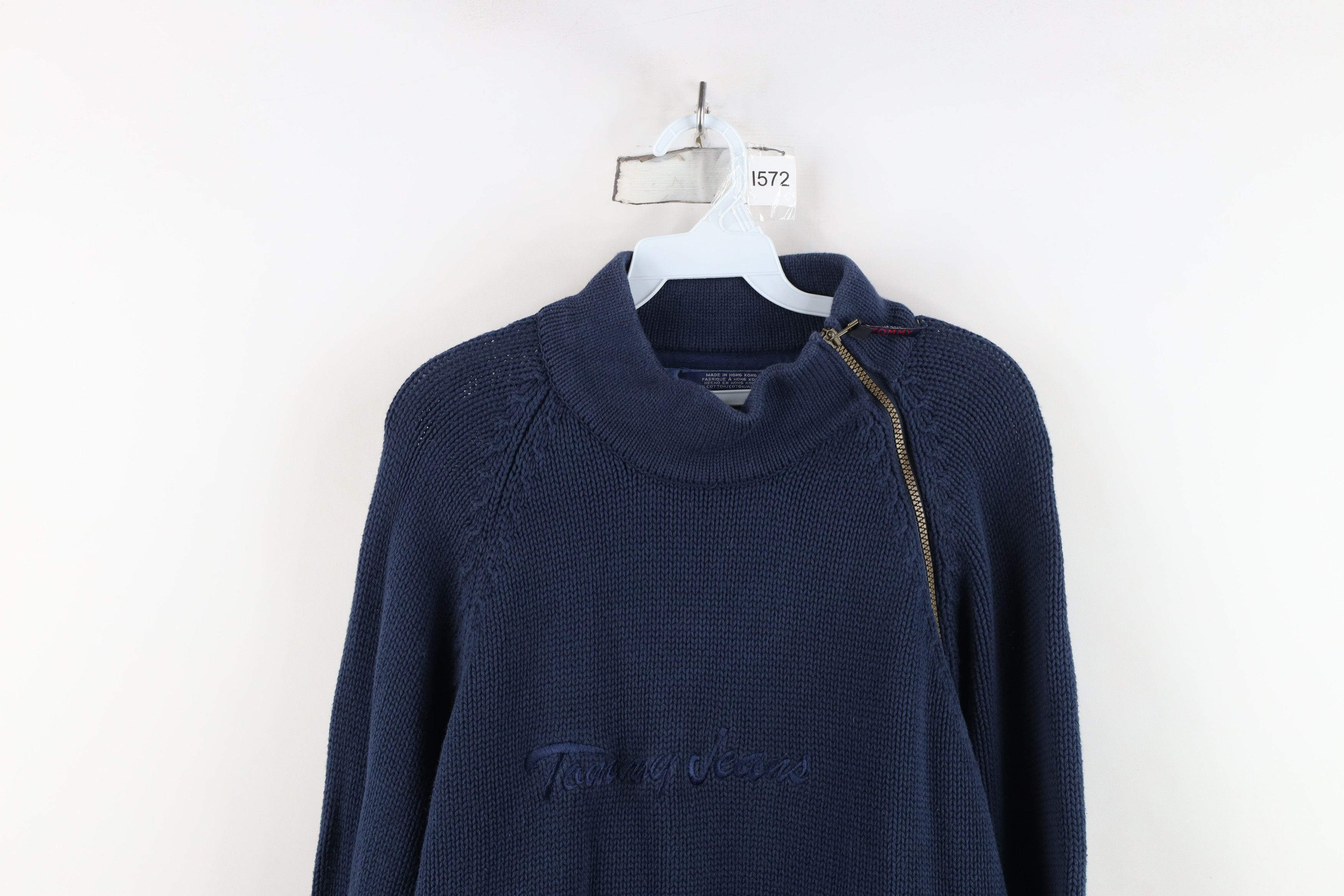 Tommy Hilfiger Vintage 90s Tommy Hilfiger Spell Heavy Knit Half Zip Sweater Size US XXL / EU 58 / 5 - 2 Thumbnail