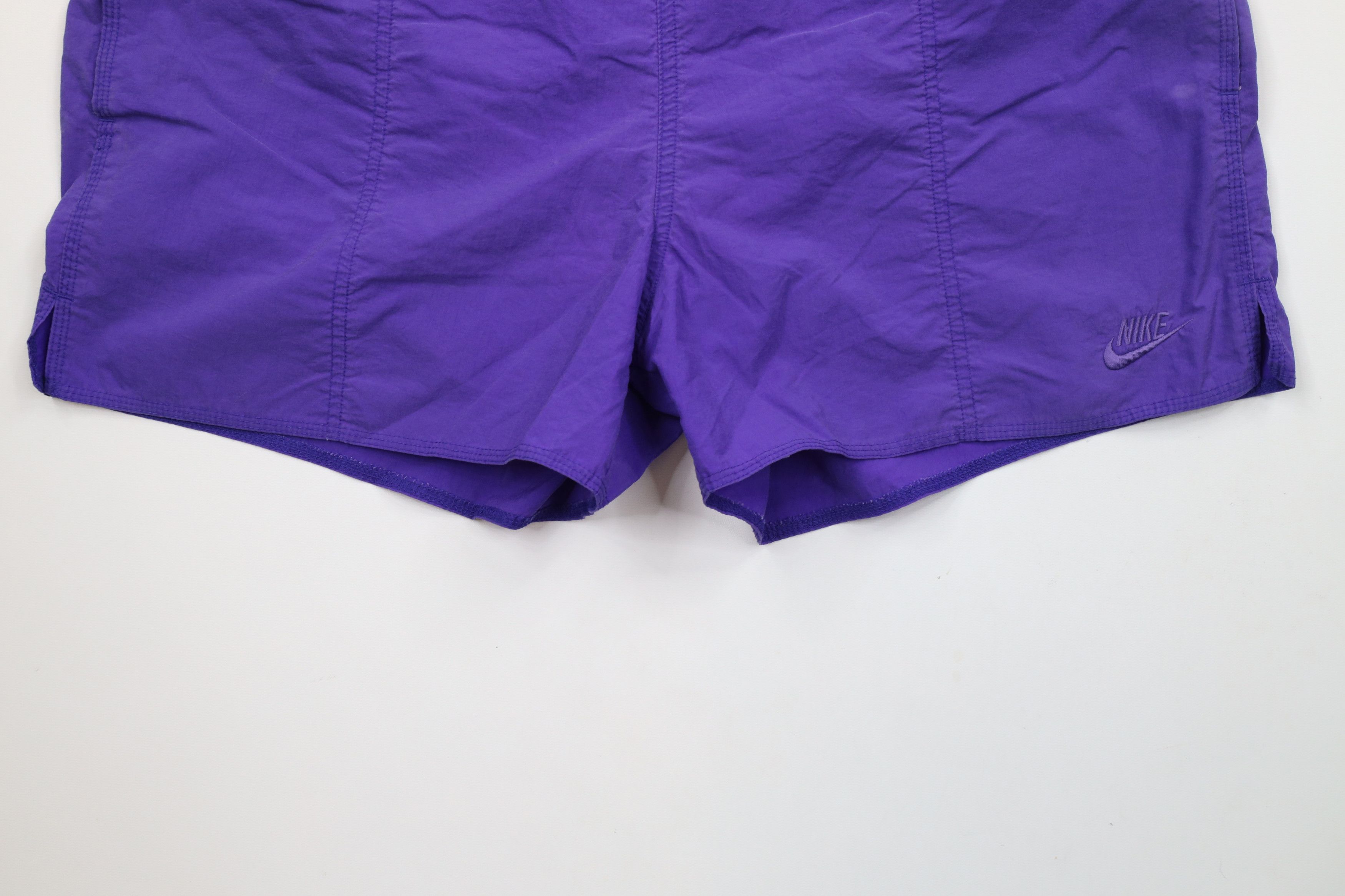 Nike × Vintage Vintage 90s Nike Lined Running Jogging Short Shorts Purple Size US 36 / EU 52 - 4 Thumbnail