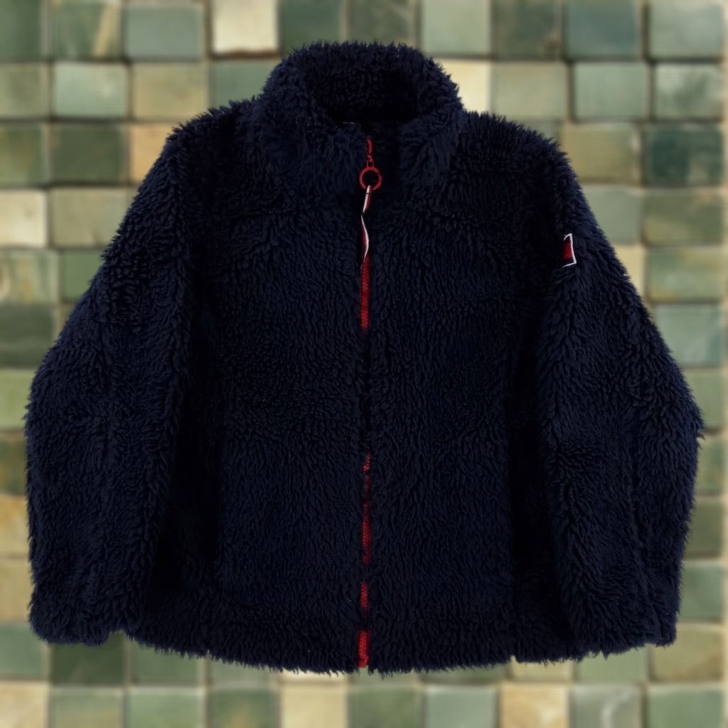 Tommy Hilfiger Tommy Hilfiger Jacket Fleece Full Zip Deep Pile Big Flag Mens M Blue Size US M / EU 48-50 / 2 - 1 Thumbnail