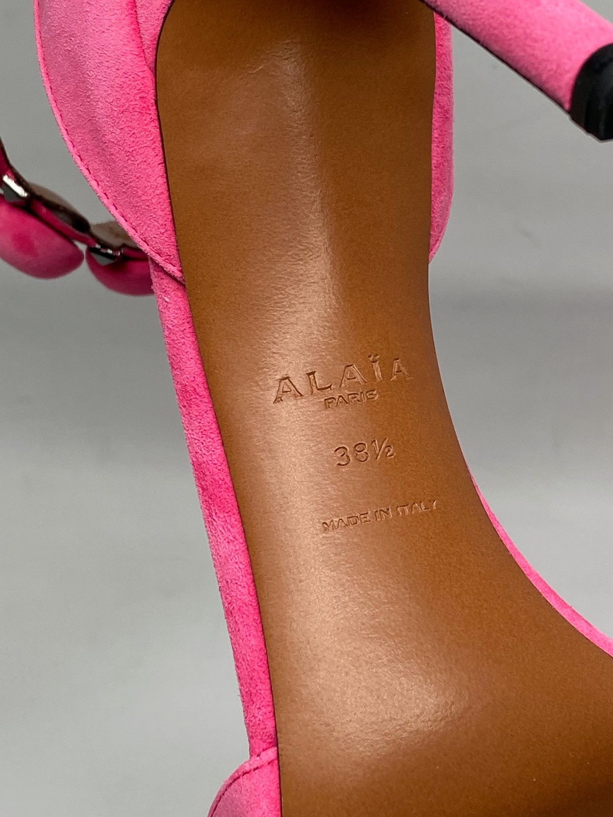 Alaia Alaia Bombe 90 Studded Suede Leather Sandals size 38.5 Size US 8.5 / IT 38.5 - 16 Thumbnail