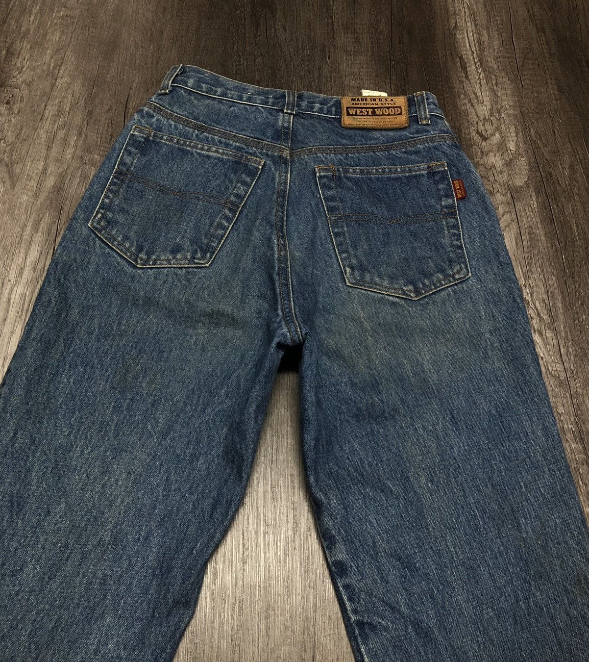 Designer × Vintage Vintage West Wood Made in U.S.A. Jeans (unisex) Size US 27 - 11 Thumbnail