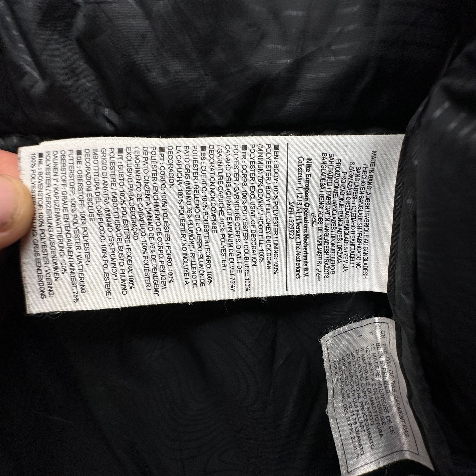 Nike Nike 477125-010 Stowage Down Puffer Jacket Coat Men XL HOLES Size US XL / EU 56 / 4 - 16 Thumbnail