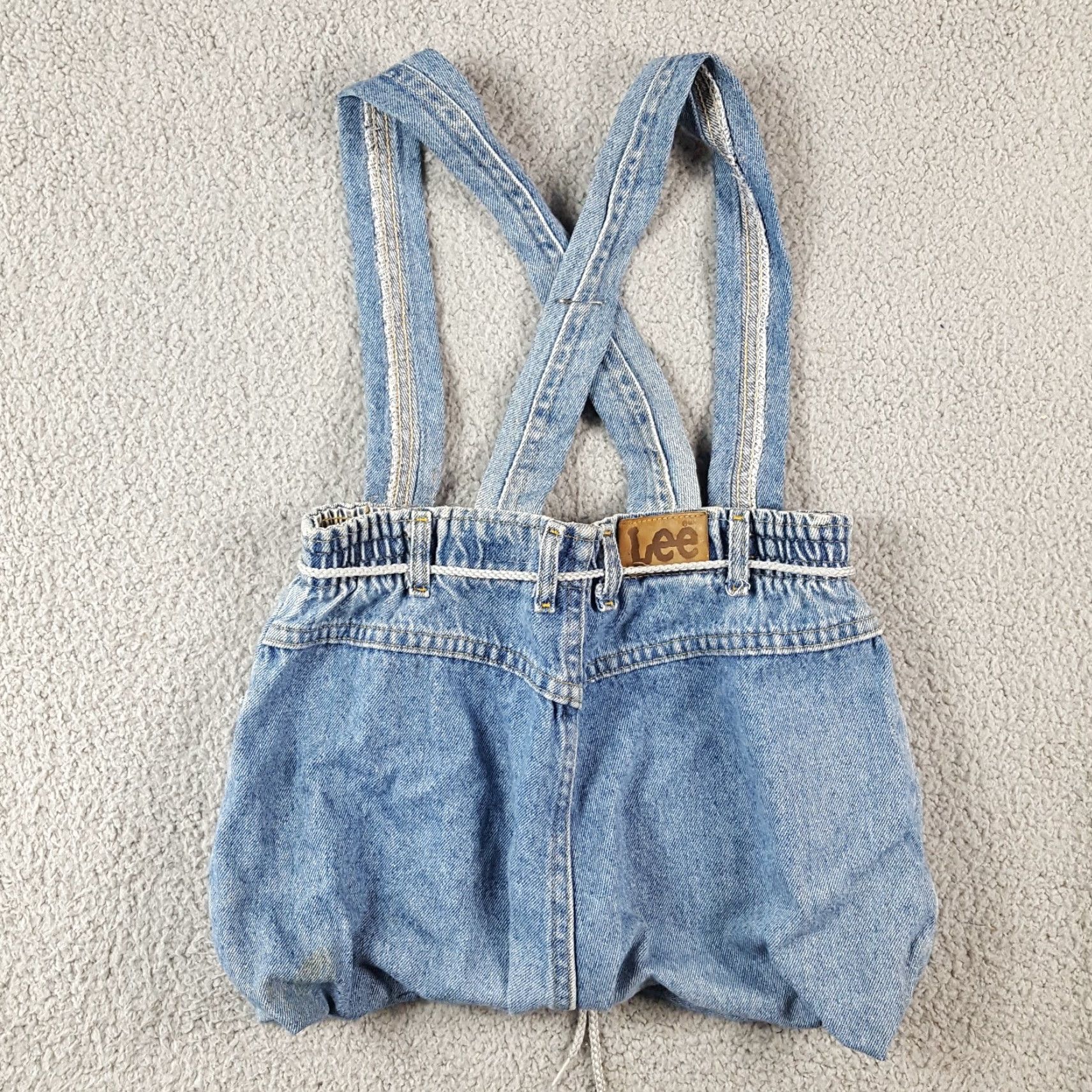 Lee VINTAGE Lee Jeans Denim Overall Shoulder Bag Medium Blue Pockets 90s 80s Biker Womens Size 32" / US 10 / IT 46 - 6 Thumbnail
