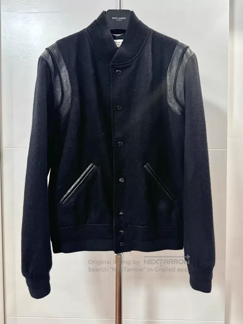 Saint Laurent Paris Saint Laurent Paris Black Samurai Wool and Leather Patchwo Size US M / EU 48-50 / 2 - 1 Thumbnail