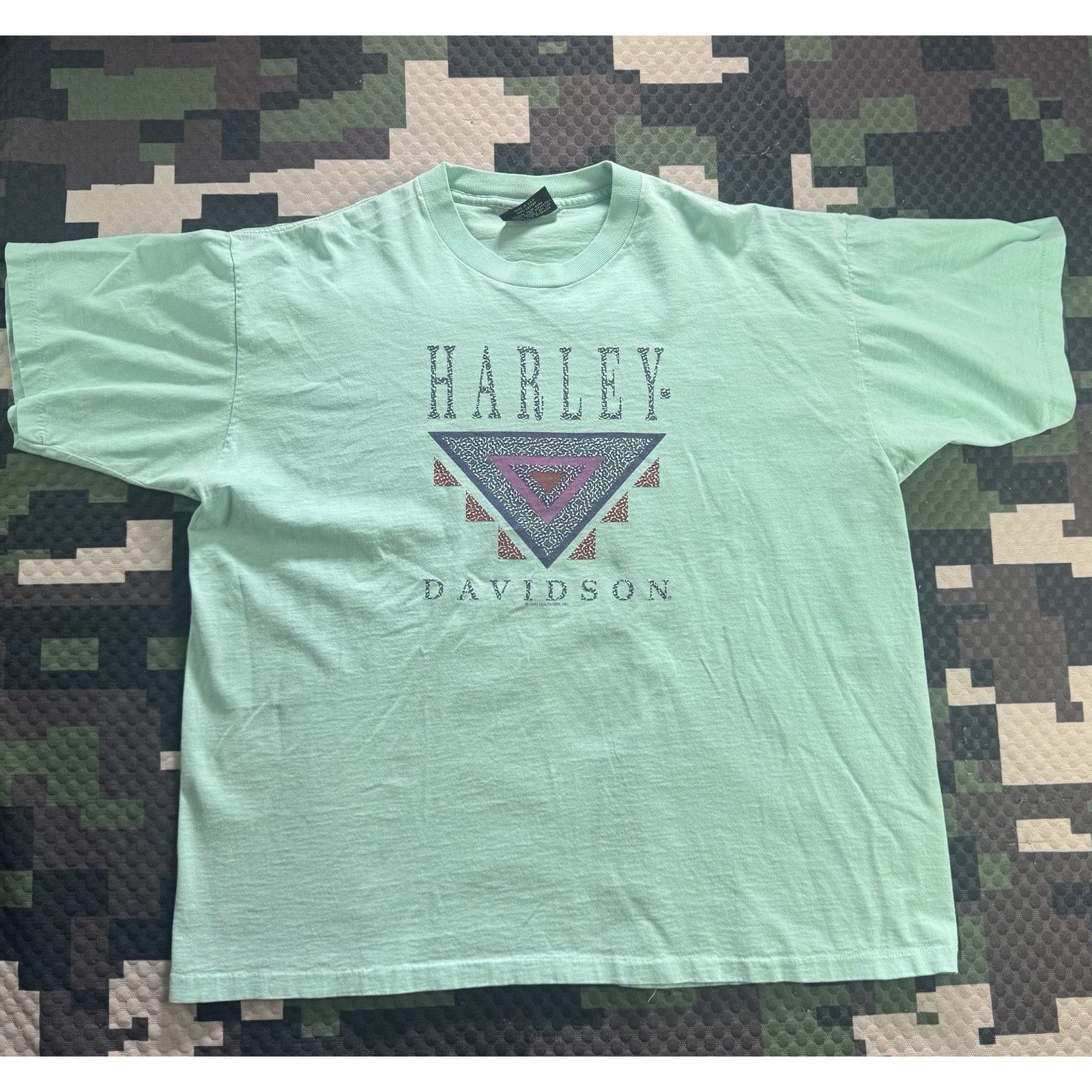 Harley Davidson Vintage 1993 Harley Davidson XL Holoubek USA Mint Green Size XL / US 12-14 / IT 48-50 - 1 Thumbnail