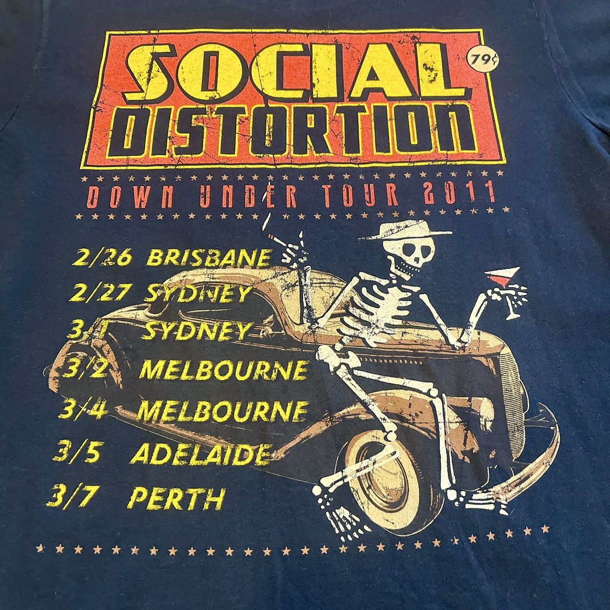 Band Tees × Vintage Social Distortion Down Under Tour 2011 🚬💀🎩🍷 Size US M / EU 48-50 / 2 - 5 Thumbnail