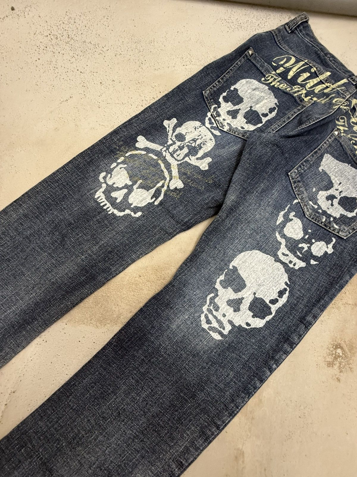 Hysteric Glamour × Japanese Brand Hysteric Glamour Style Poems Skull Studded Jeans Size US 30 / EU 46 - 4 Thumbnail