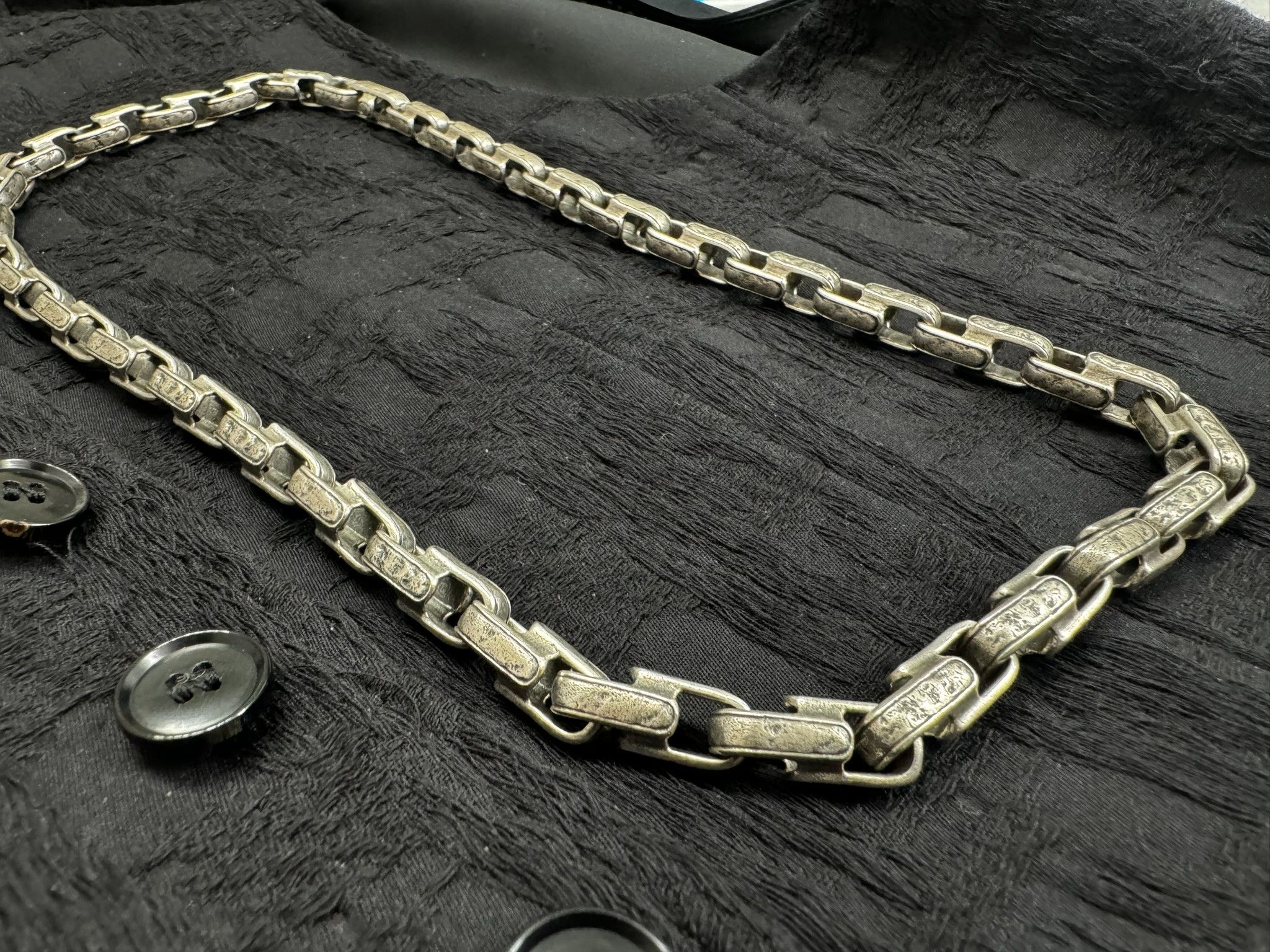 John Varvatos JOHN VARVATOS Distressed"Chain Necklace in .925 MSRP $1598 Size ONE SIZE - 3 Thumbnail