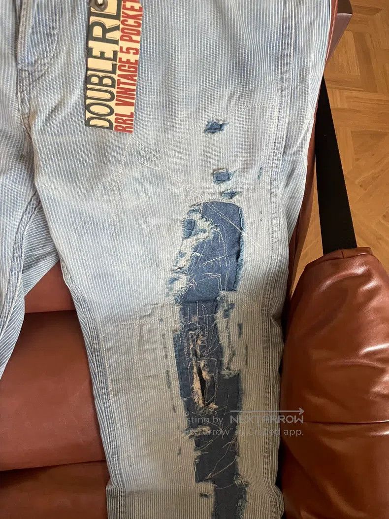 RRL Ralph Lauren RRL Ralph Lauren Patchwork striped pants, work pants, jean Size US 32 / EU 48 - 5 Thumbnail