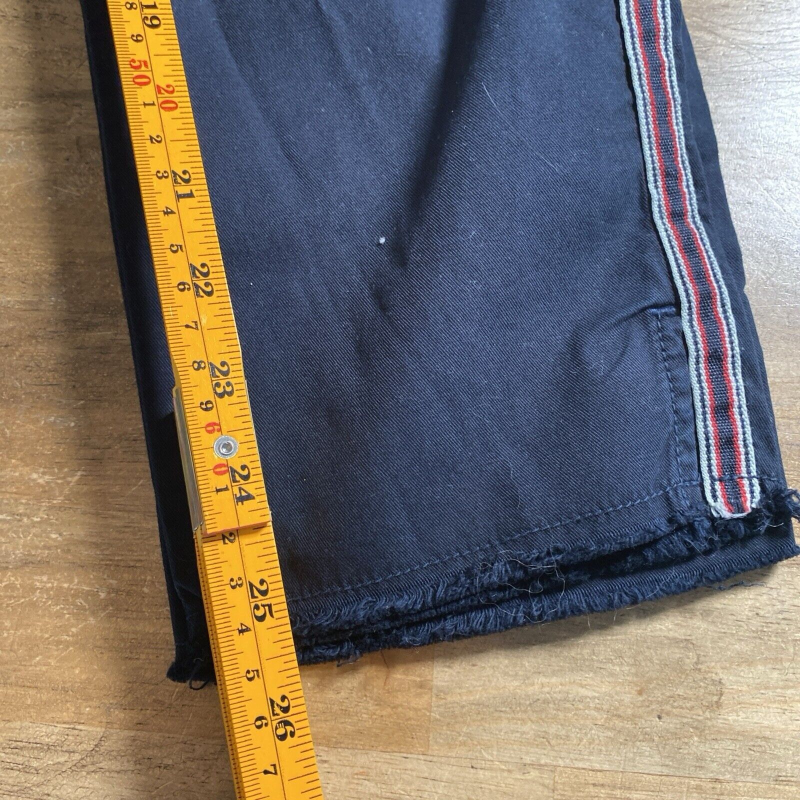 Sundry NEW SUNDRY Anthropologie Stripe Roll Up Trouser Navy NWT 24 Size 24" / US 00 / IT 34 - 10 Thumbnail