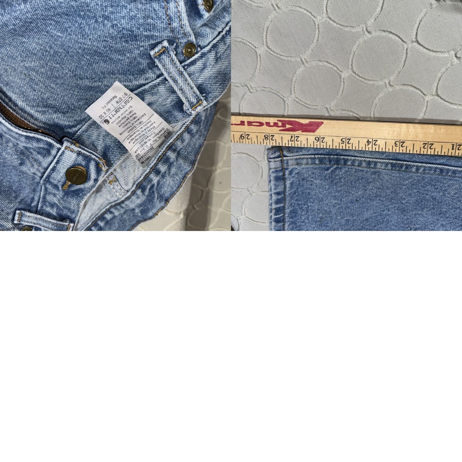 Carhartt VINTAGE Carhartt Jeans Mens 40x30 Blue Relaxed Fit Distressed Paint Workwear Denim Pants Size US 40 / EU 56 - 8 Thumbnail