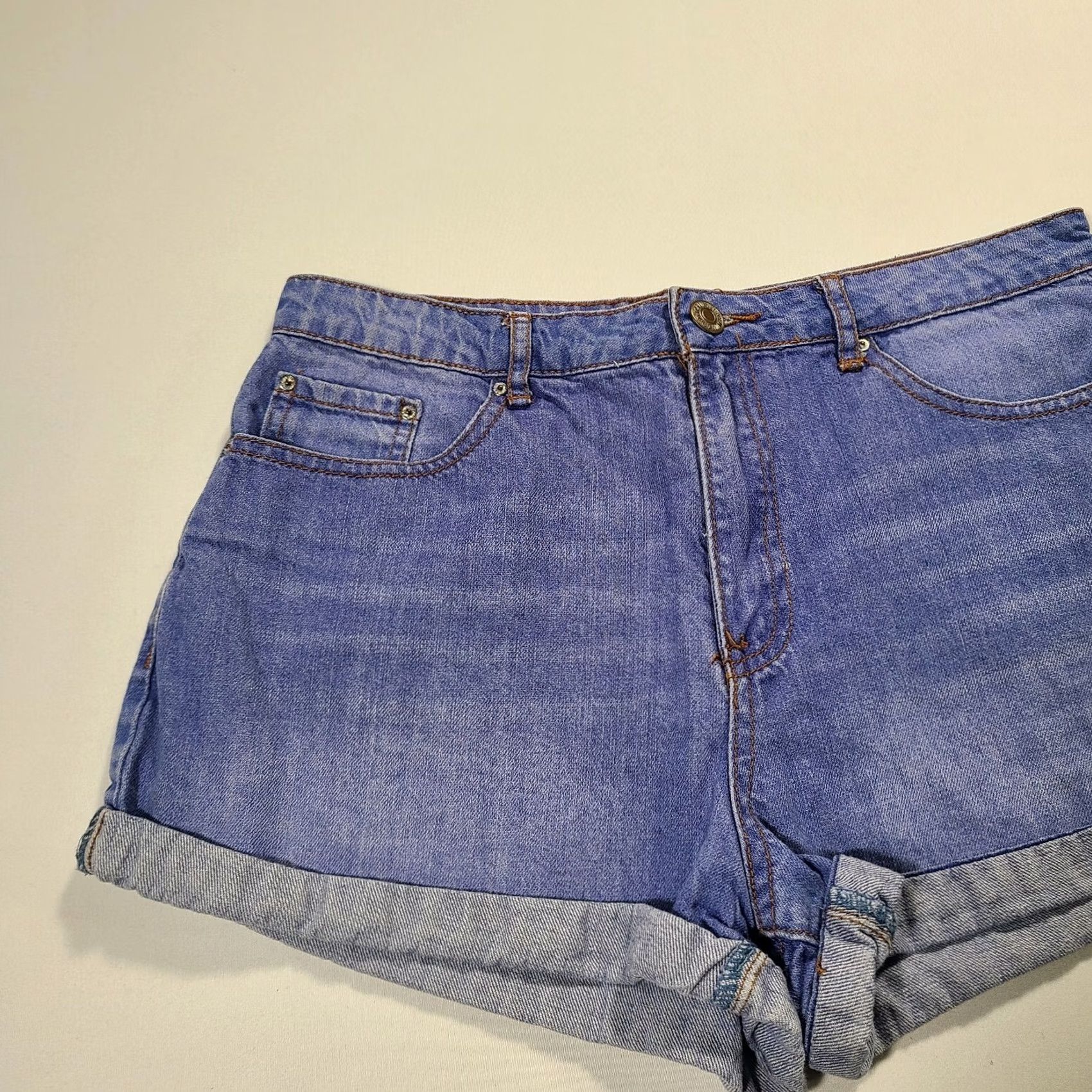 Forever 21 FOREVER 21 Shorts Womens 29 Denim Mid Rise Zip Cuffed Stone Wash 5-Pocket Blue Casual Summer Mens? Size 30" / US 8 / IT 44 - 4 Thumbnail
