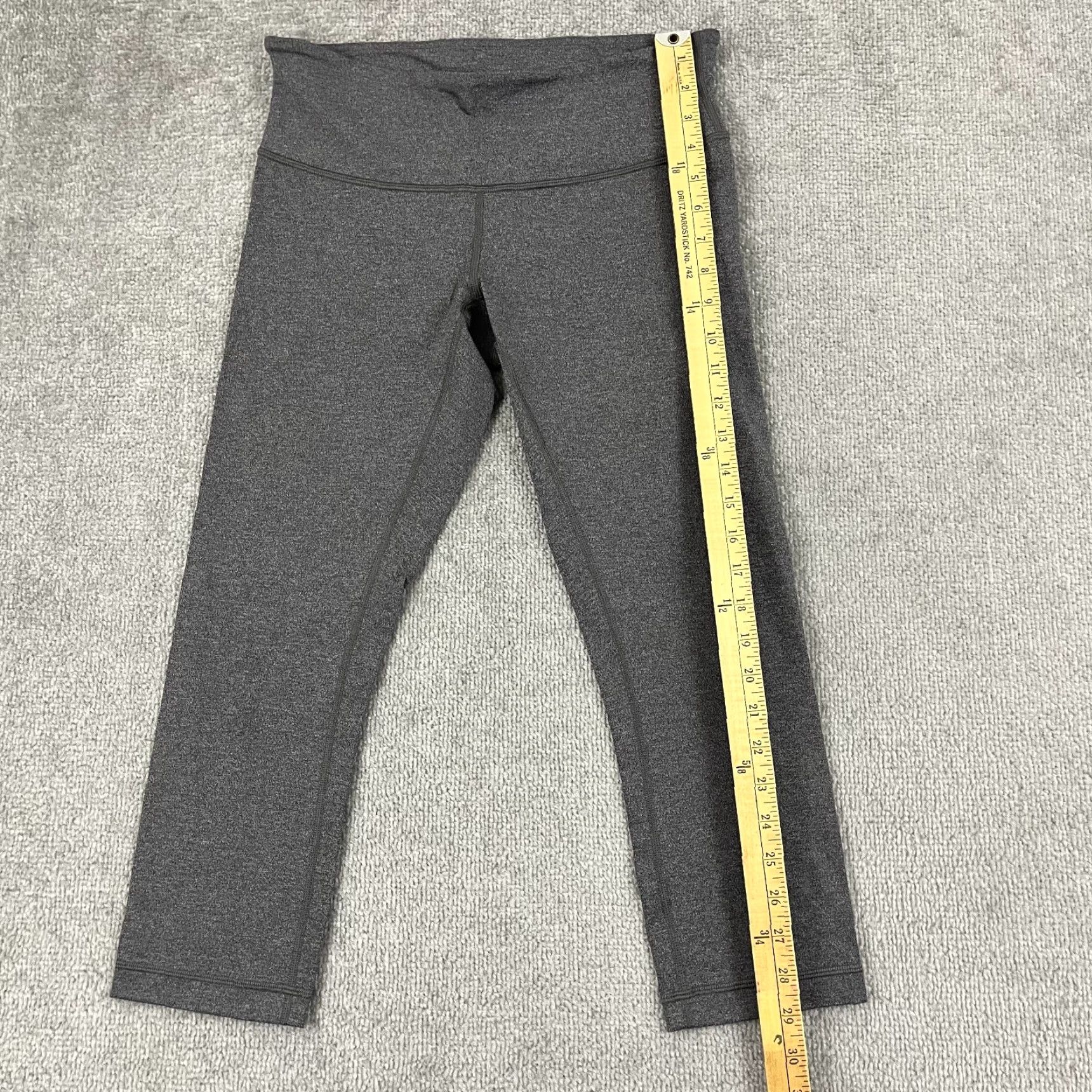 Lululemon Lululemon Wunder Under III Leggings Womens 8 Gray Cropped 21" Inseam Active Wear Yoga Fitness Stretch Moisture Wicking Surgical No? Size 30" / US 8 / IT 44 - 6 Thumbnail