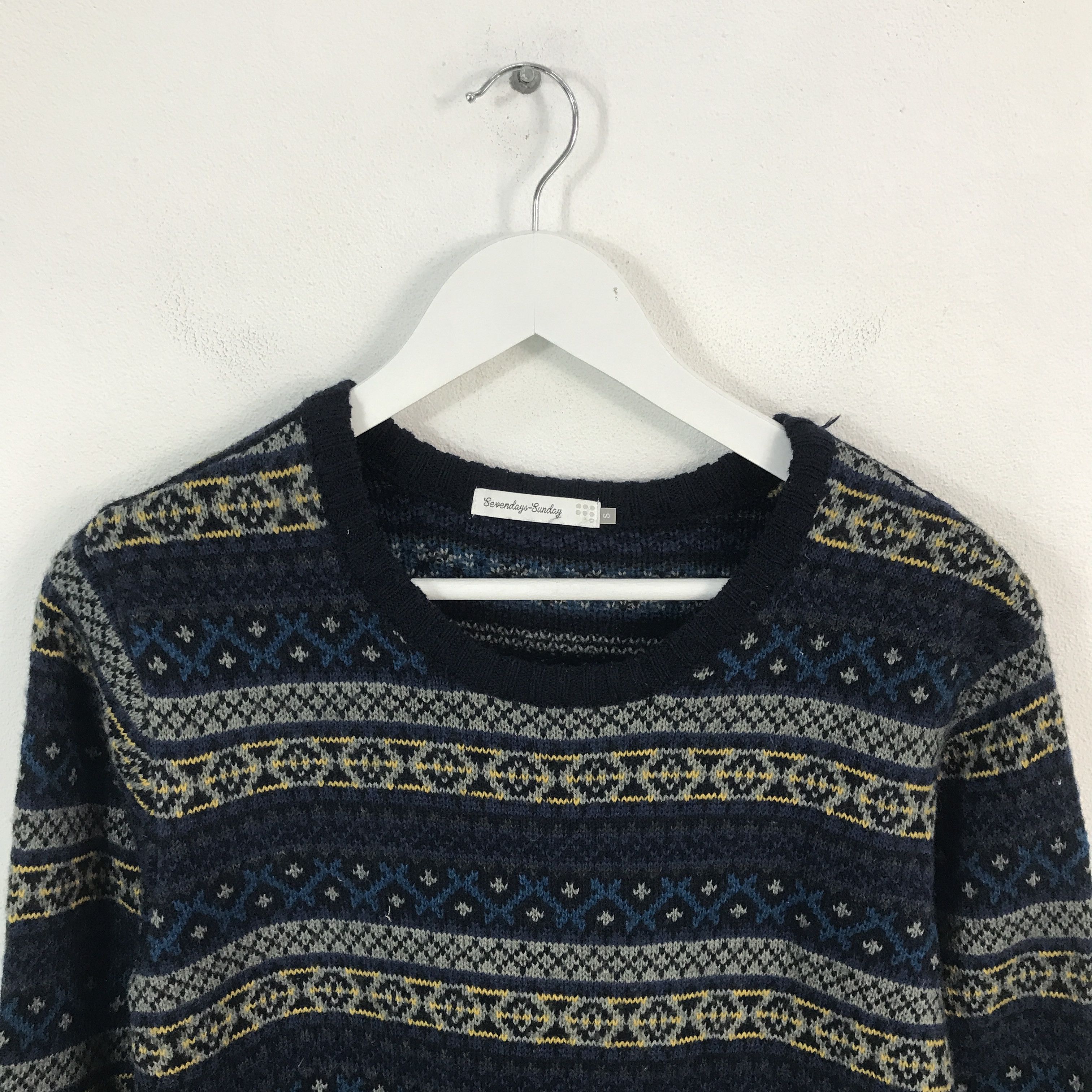 Aran Isles Knitwear × Japanese Brand × Vintage Navajo Knitwear Japan sevendays=sunday brand Knitwear Size US S / EU 44-46 / 1 - 2 Thumbnail