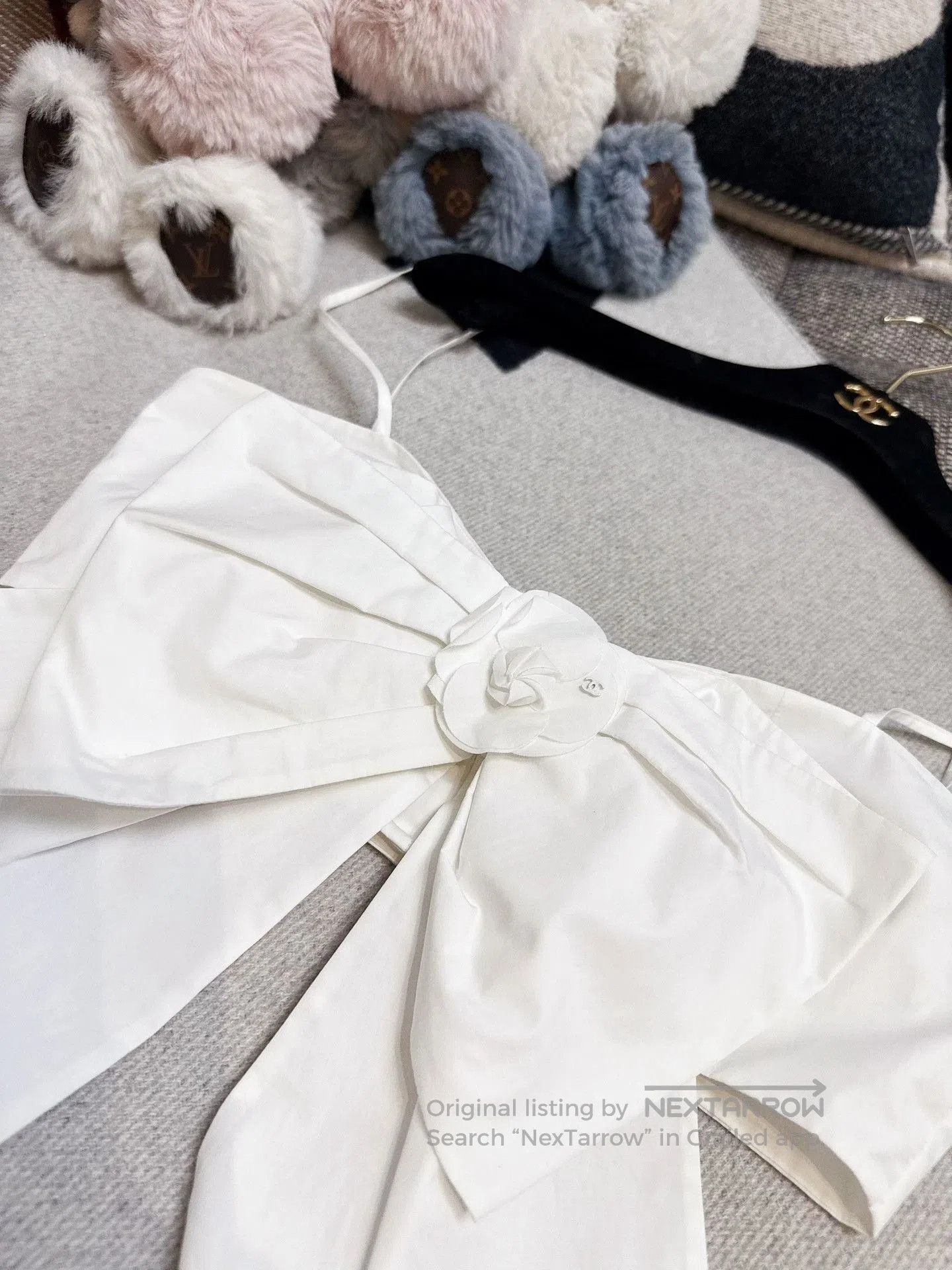Chanel Chanel 20C White Bow Camellia Camisole. Size XS / US 0-2 / IT 36-38 - 4 Thumbnail
