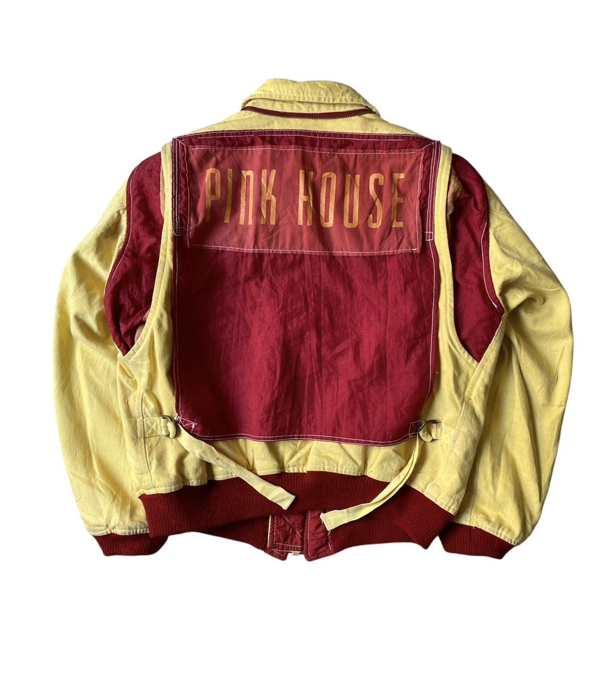 Pink House 1990s Pink House Denim Bomber Jacket Size US M / EU 48-50 / 2 - 2 Thumbnail