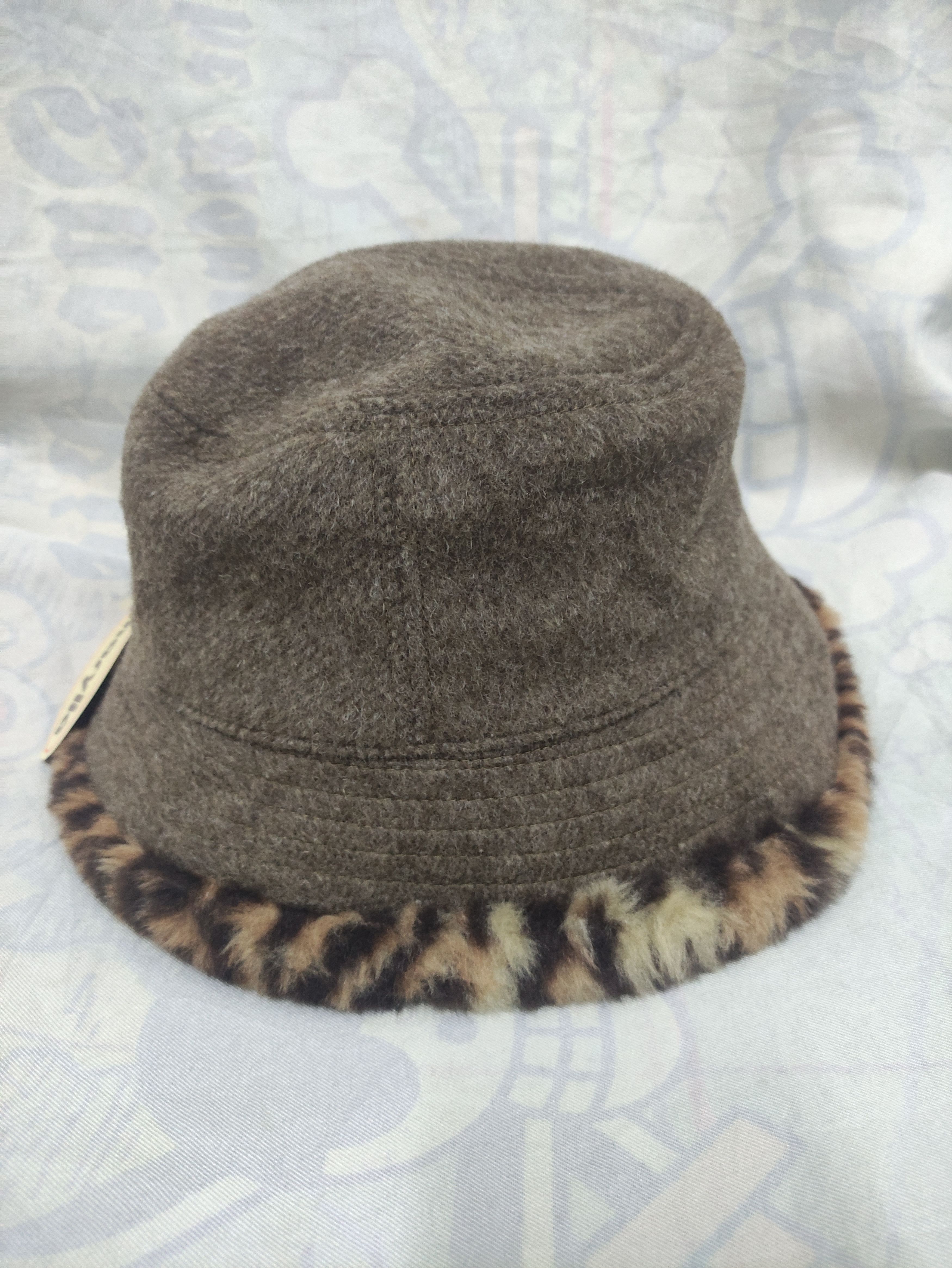 Japanese Brand MARYLIA WOOL LEOPARD BUCKET HAT Size ONE SIZE - 6 Thumbnail